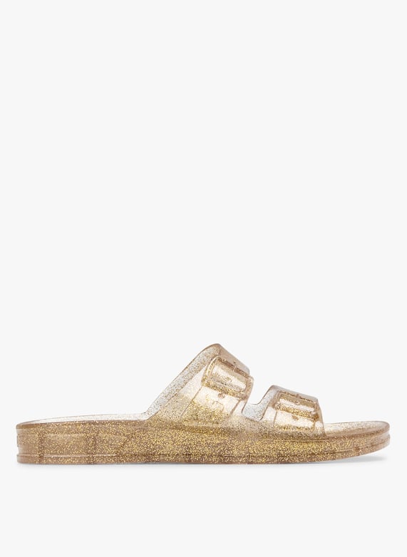 Sandales Plates a Paillettes Anjo Gold Cacatoes Do Brasil Femme 24S1001 ANJO 103 GOLD Place des Tendances Belgique