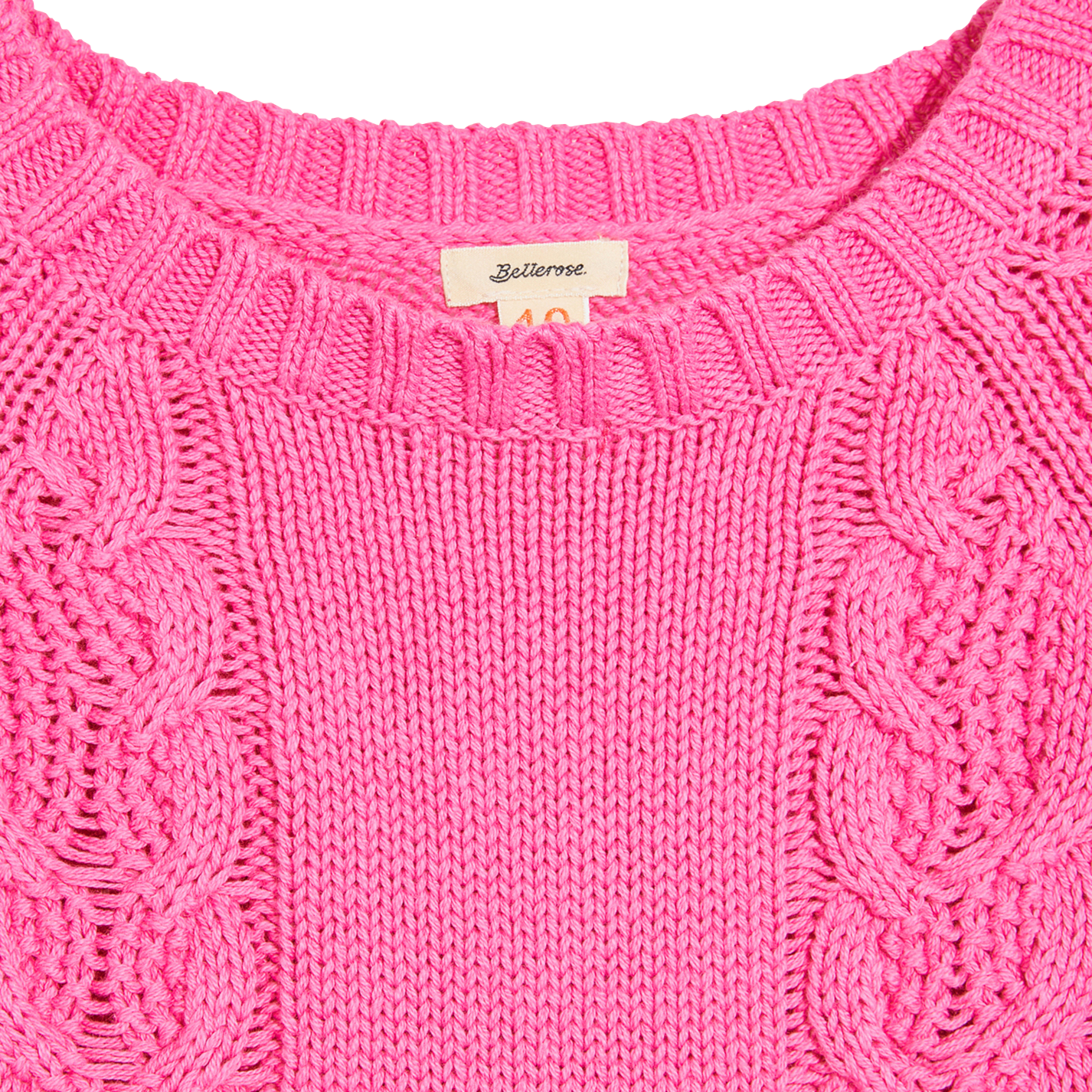 Boat-neck cotton sweater BELLEROSE Pink