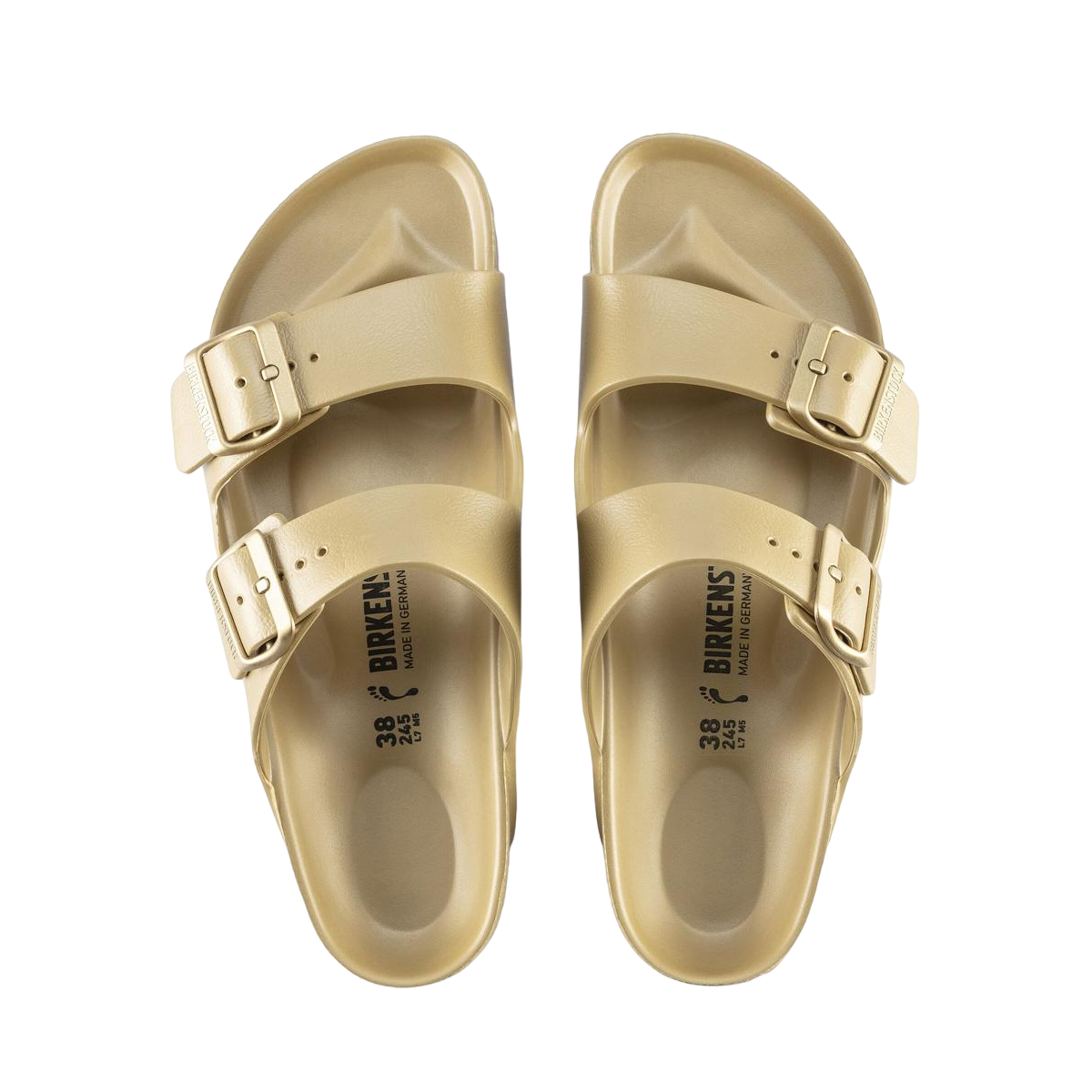 Faux leather sandals BIRKENSTOCK Golden