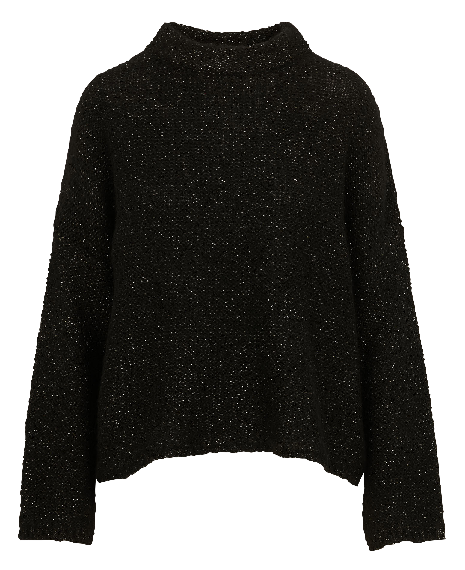 Longstrickjacke aus Wollmix LA FEE MARABOUTEE Schwarz