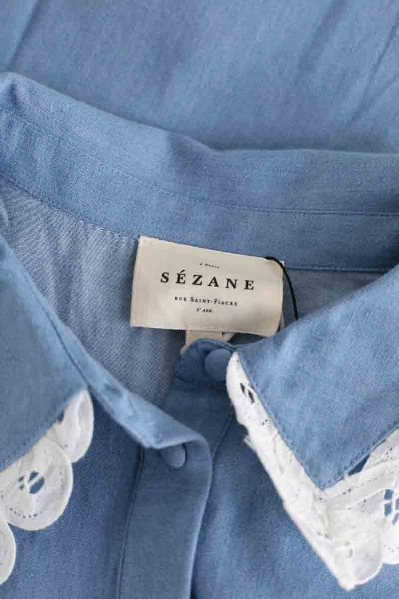 Cotton shirt SEZANE - Seconde main Blue