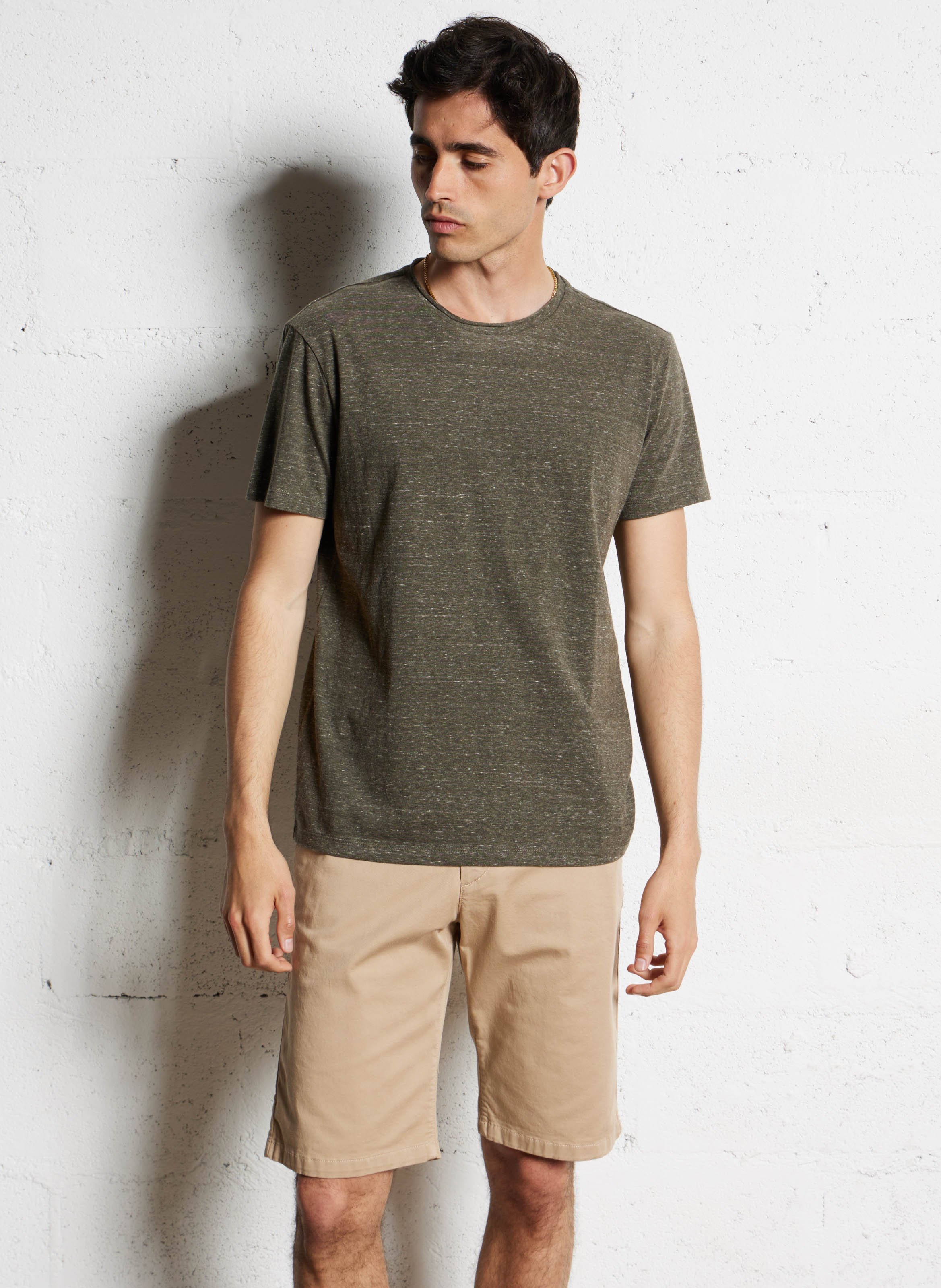 Bermuda droit en coton mélangé IKKS Beige