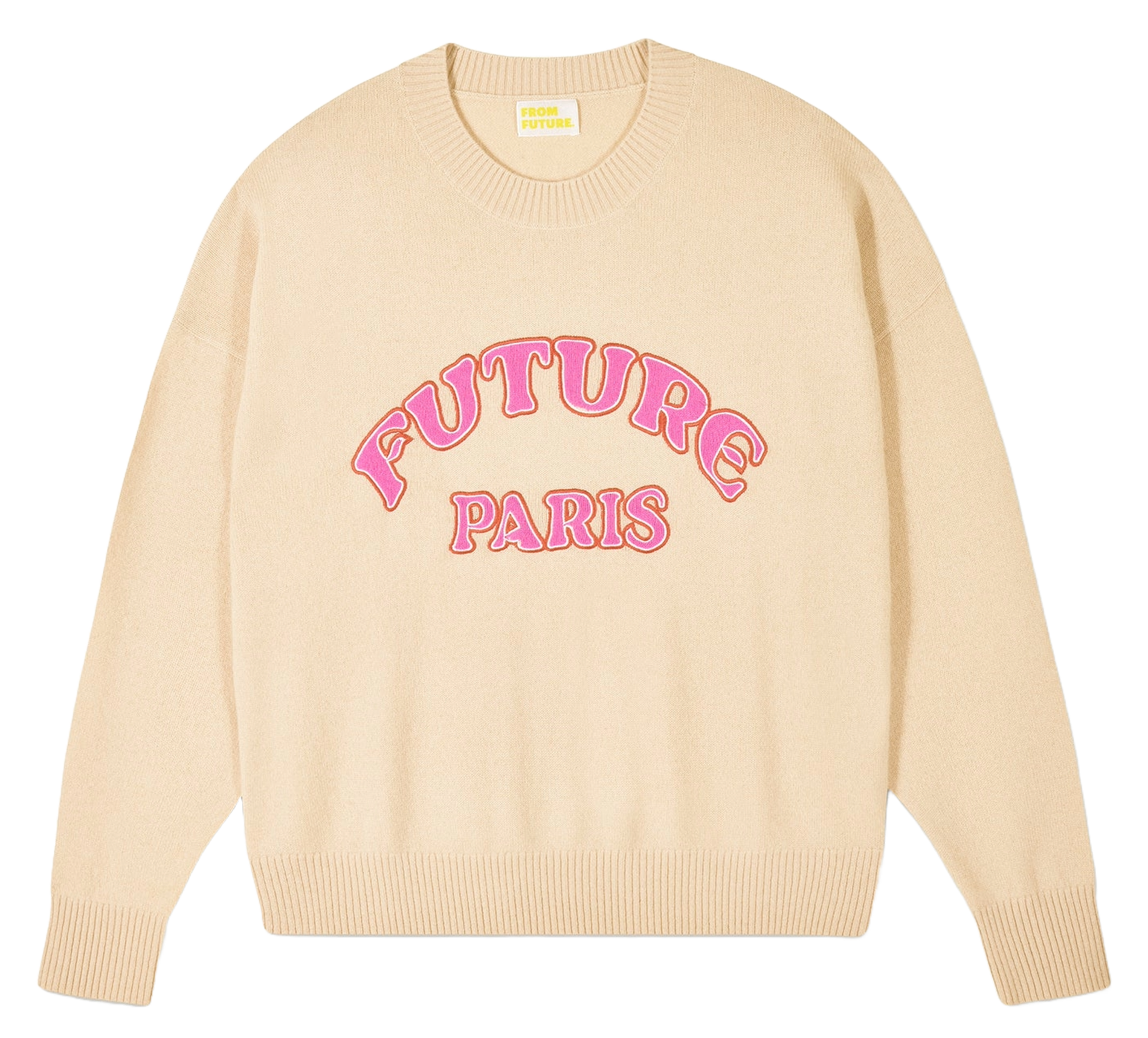 Sweat col rond en cachemire FROM FUTURE Beige