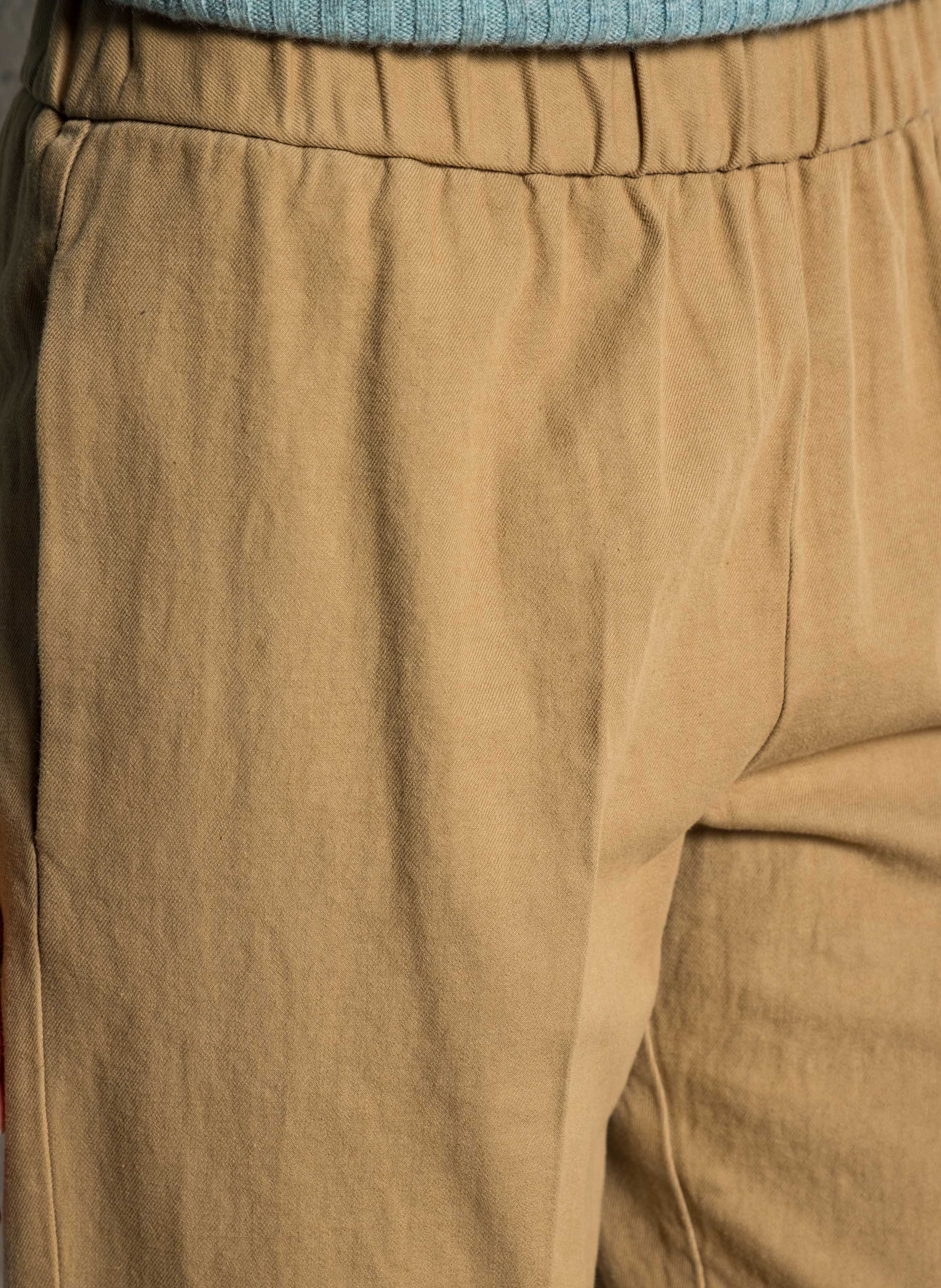 Katoenen straight fit pantalon POMANDERE Beige