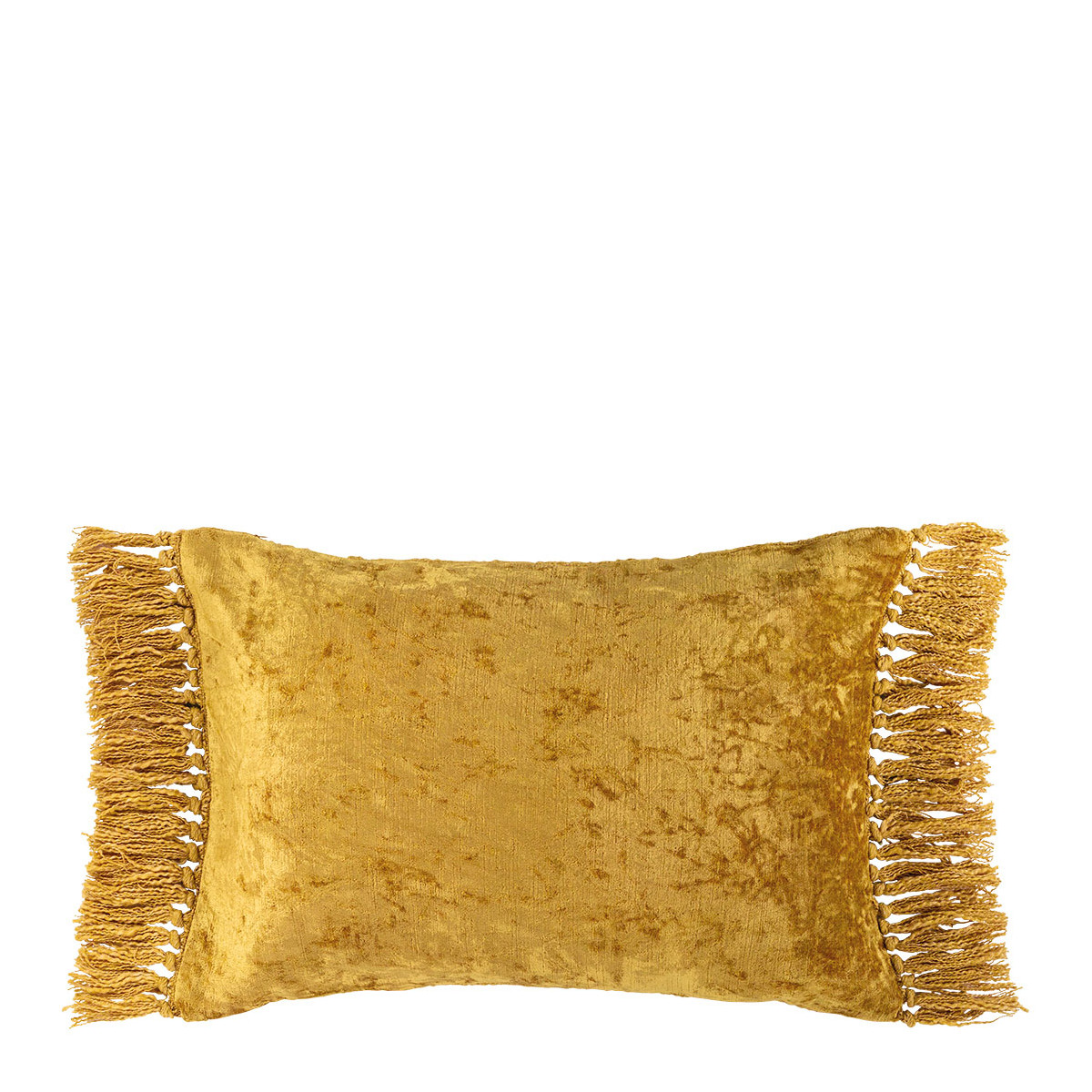 Iridescent velvet cushion cover BLANC D'IVOIRE Yellow