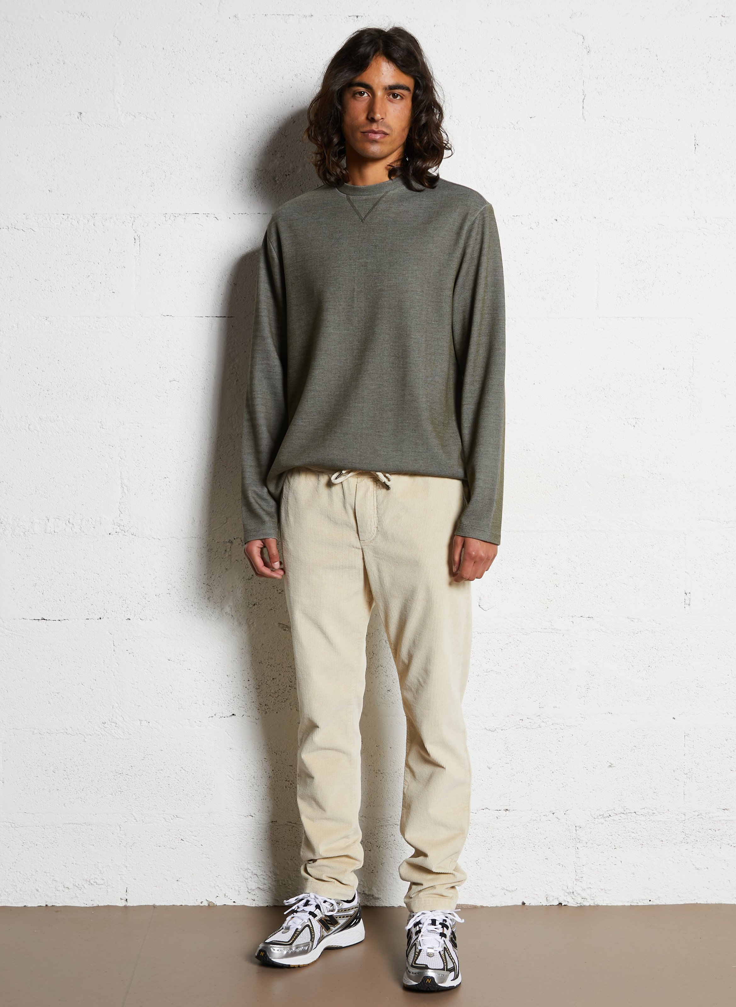 Tee-shirt droit col rond IKKS Kaki