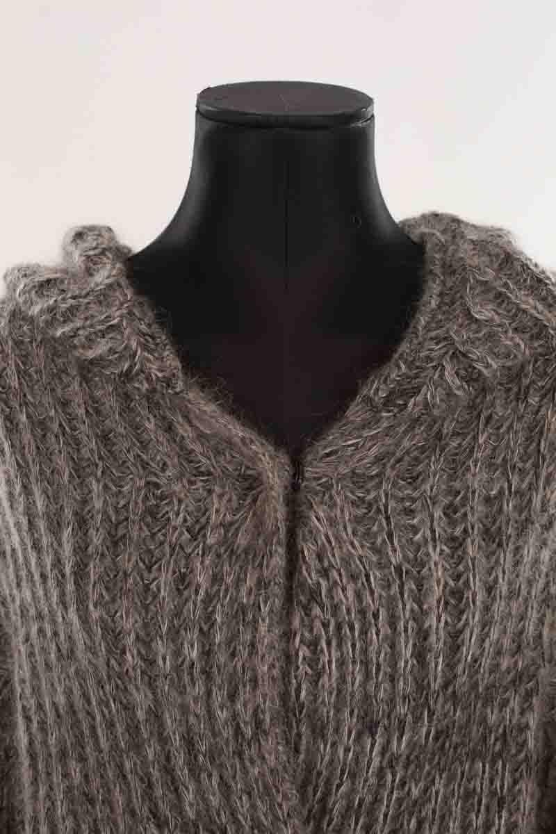 Dual material cardigan ISABEL MARANT ÉTOILE - SECONDE MAIN Grey