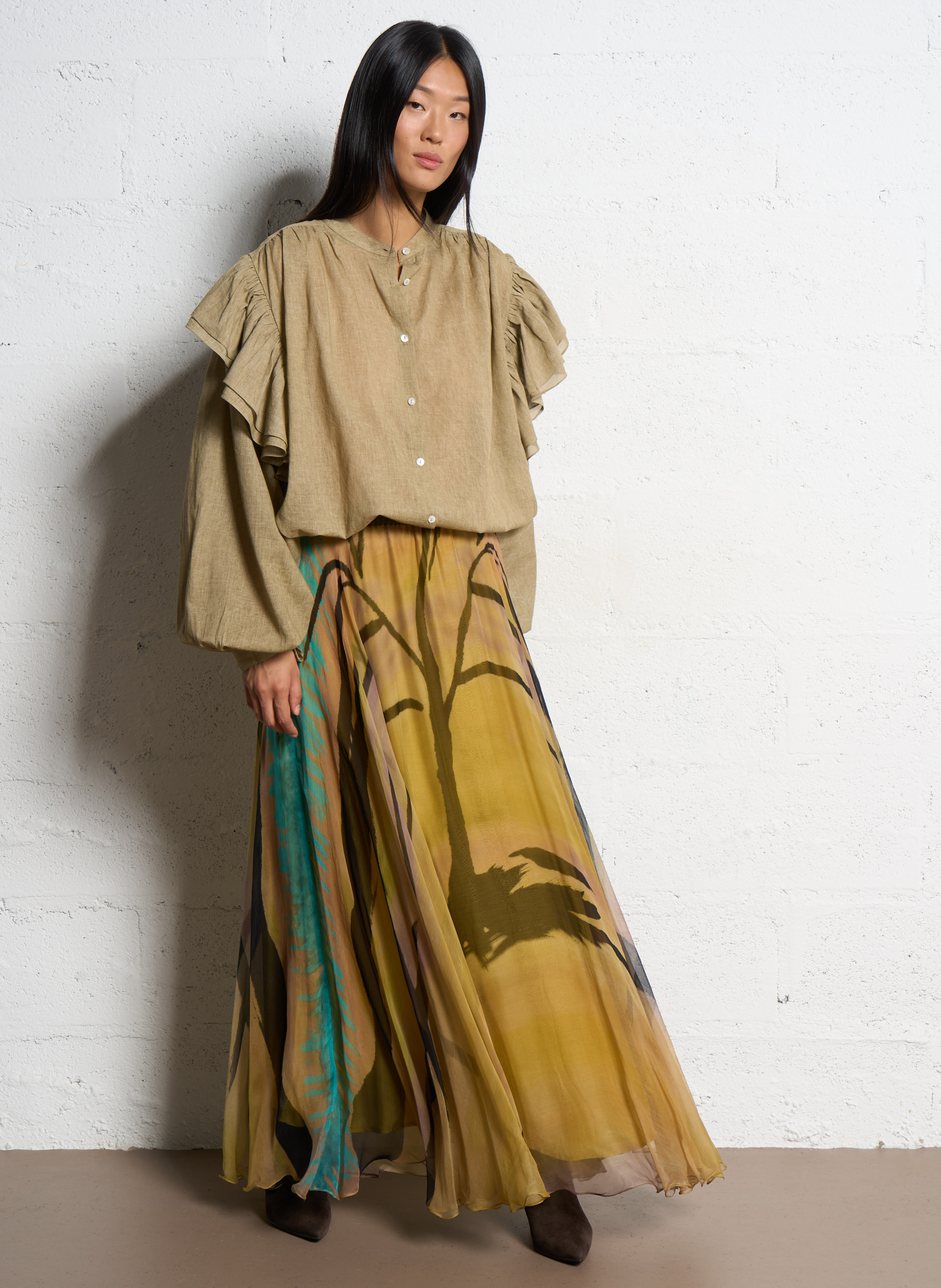 Jupe midi imprimée MES DEMOISELLES Multicolore