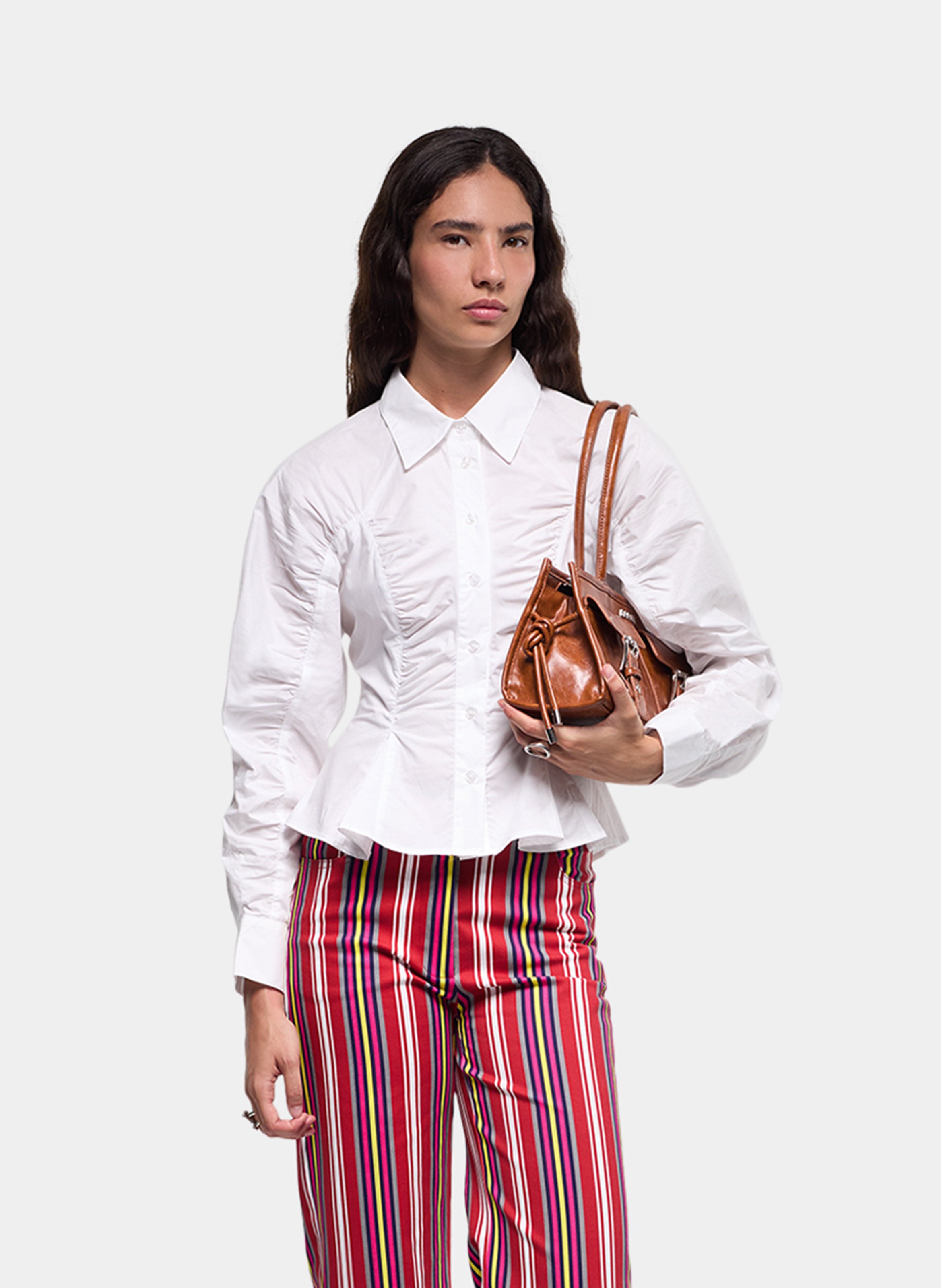 Cotton and linen shirt with classic collar LAAGAM White