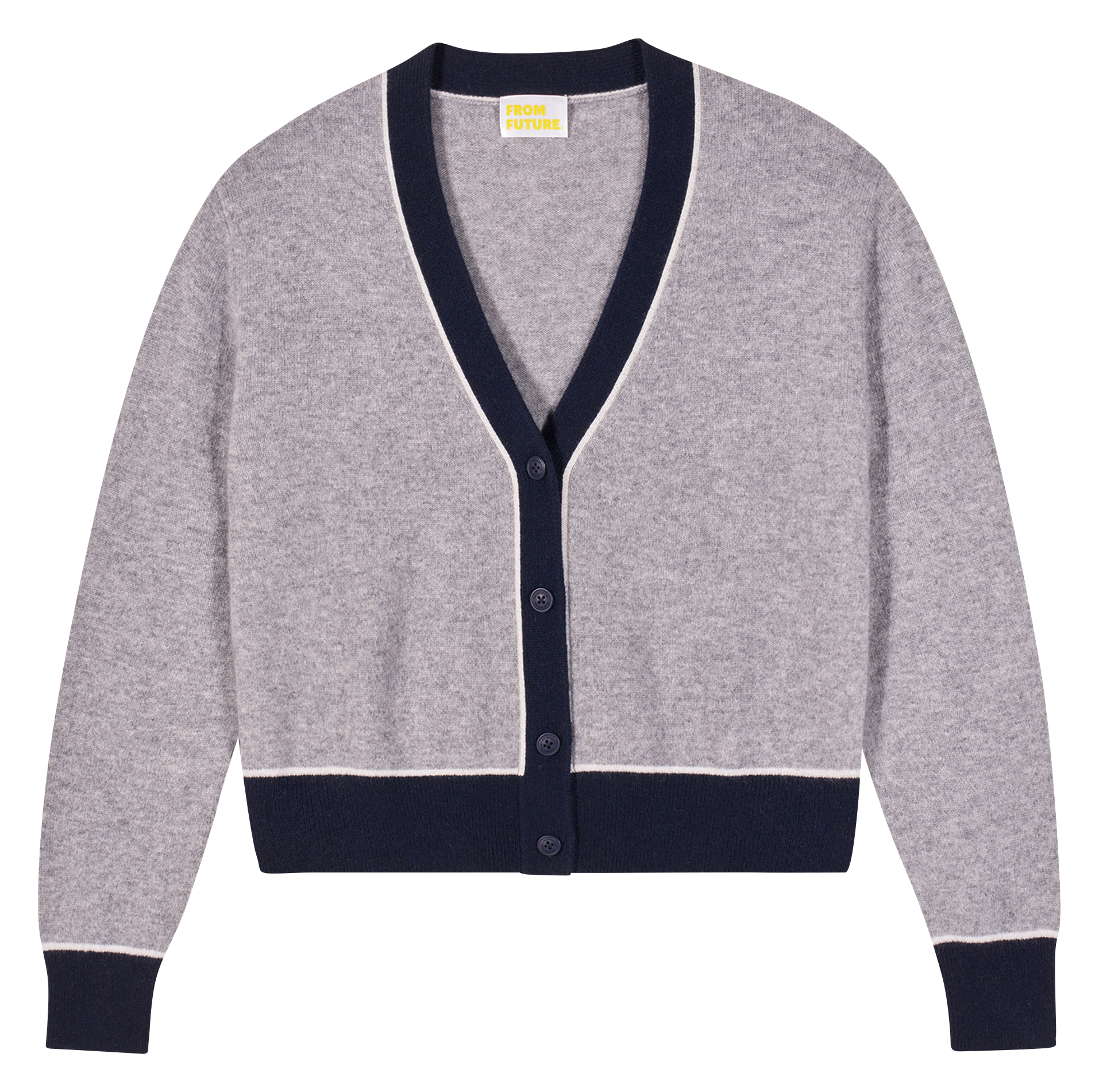 Oversized V-neck cashmere vest FROM FUTURE Grey