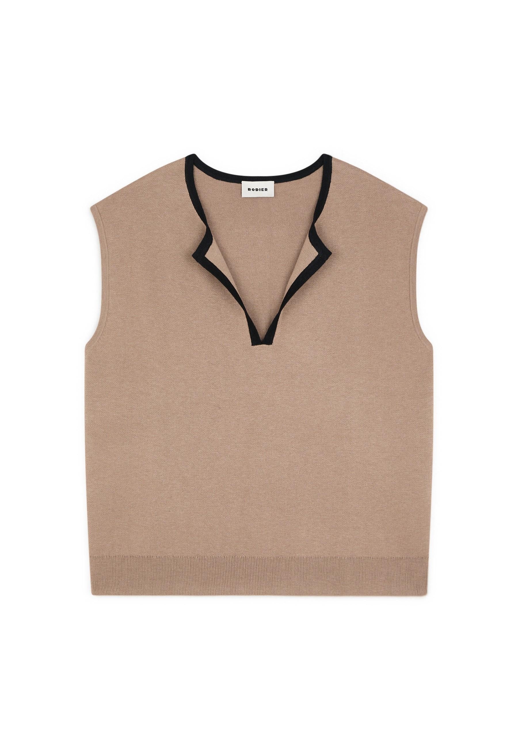 Short-sleeved sweater RODIER Brown