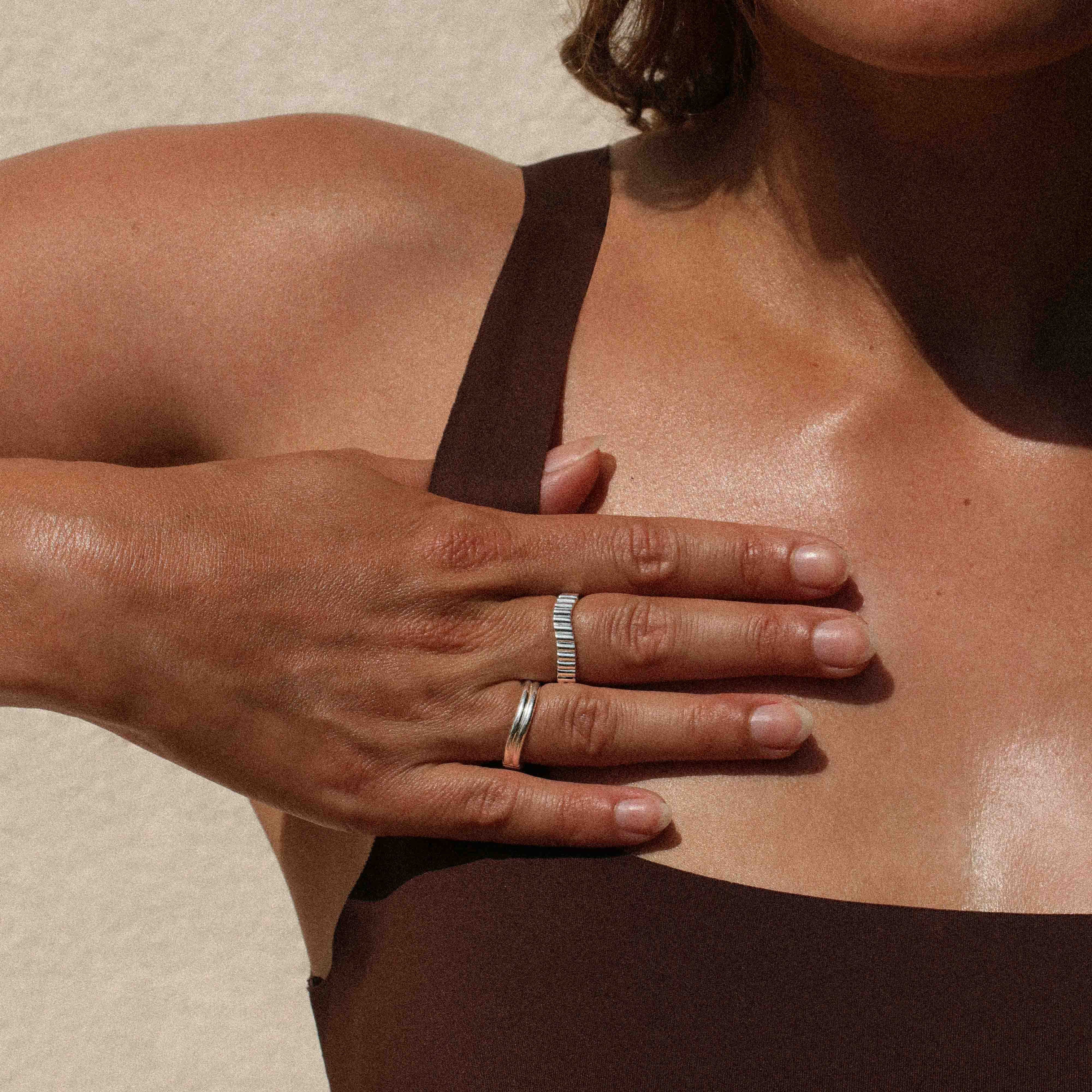 Reversible ring, recycled silver MAYRENA Silver