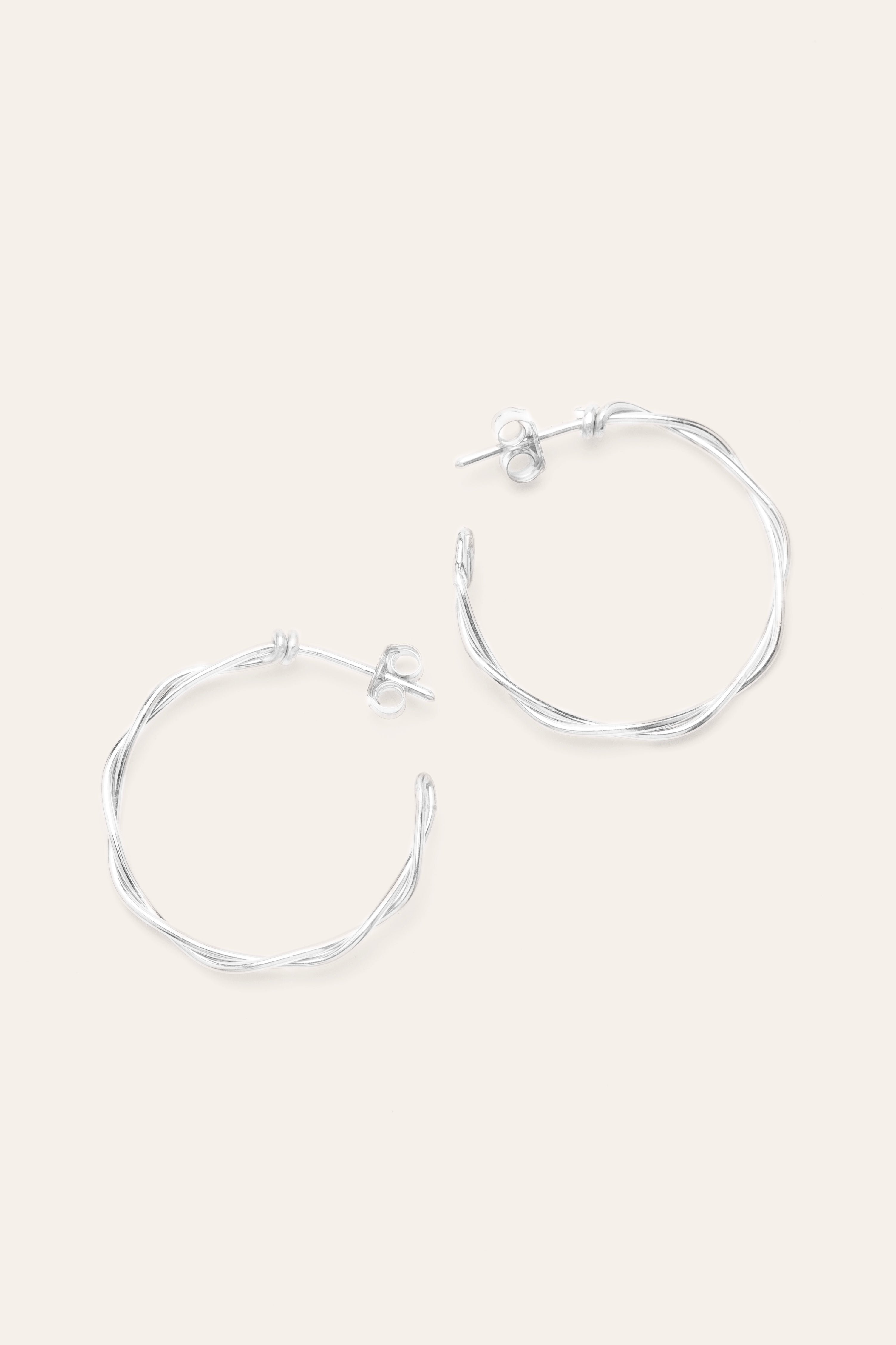 Twisted silver hoops YAY Silver
