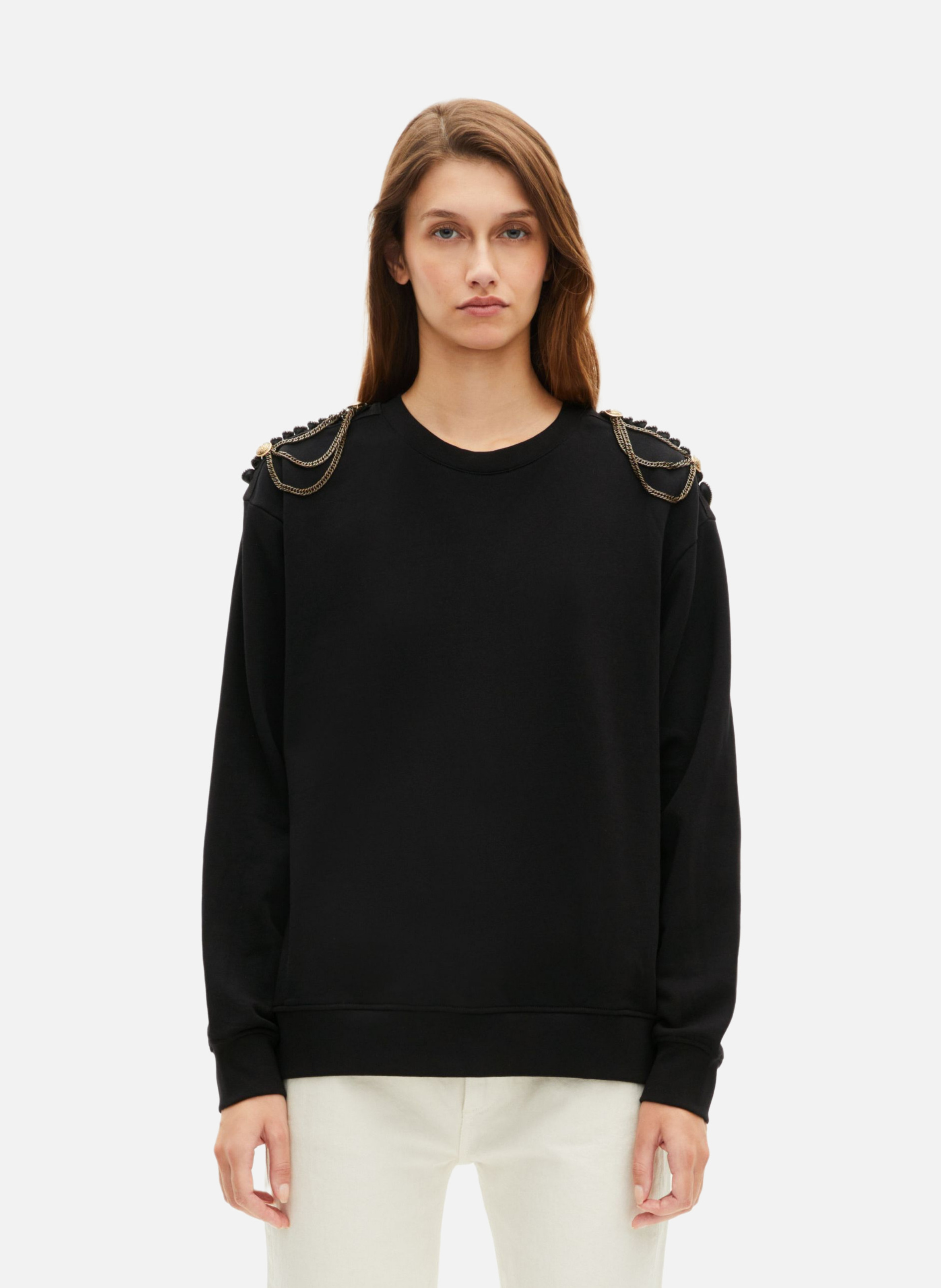 Sweatshirt with chains THE KOOPLES Black