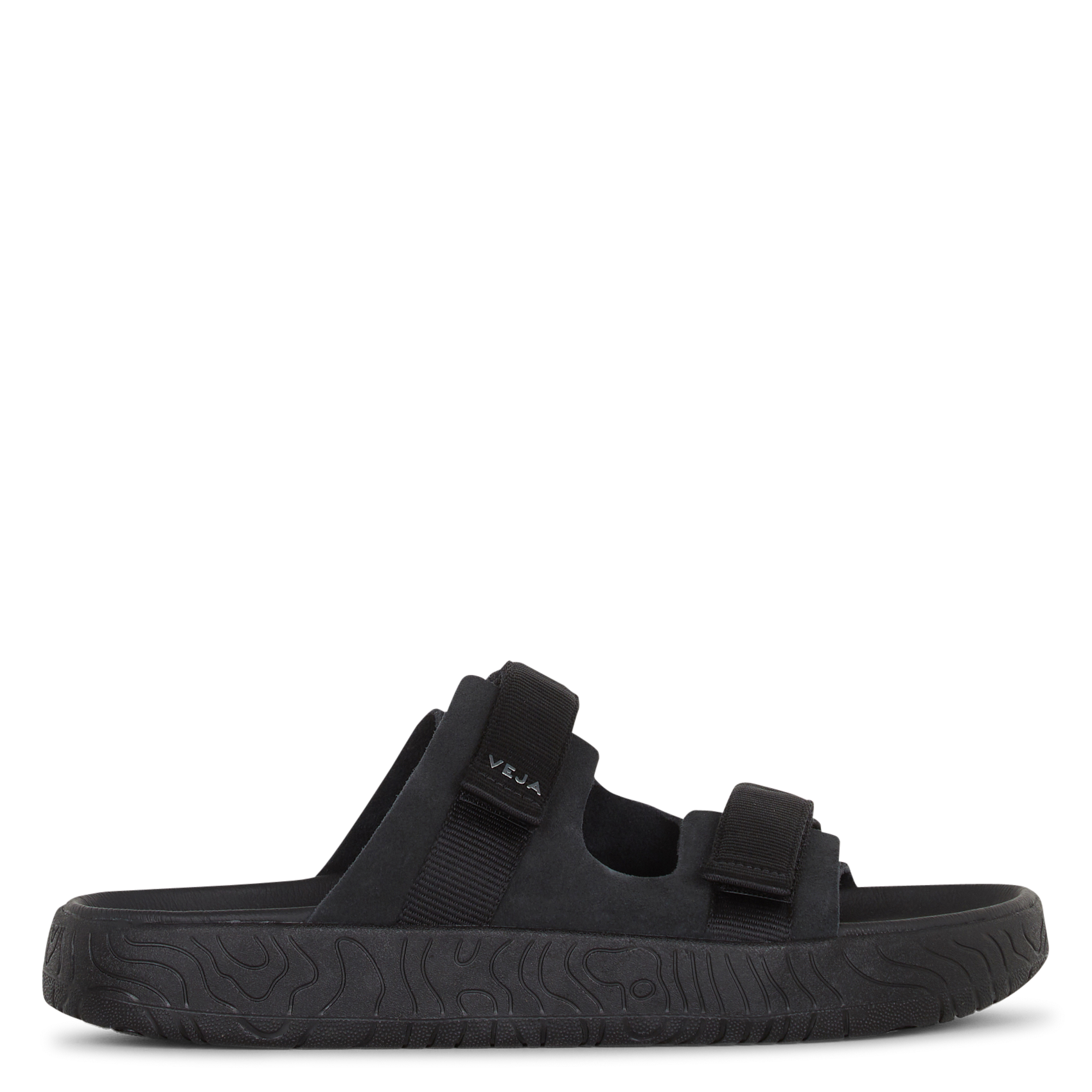 Sandales plates en cuir VEJA Noir