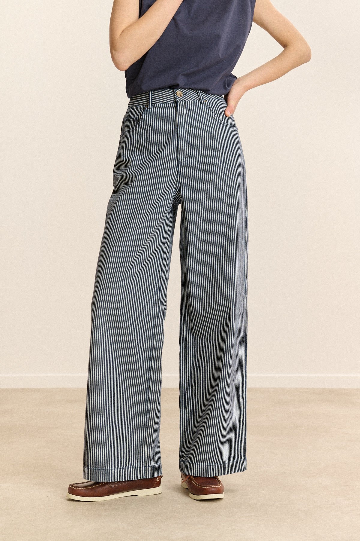 High-waisted striped trousers GARANCE PARIS Stripes