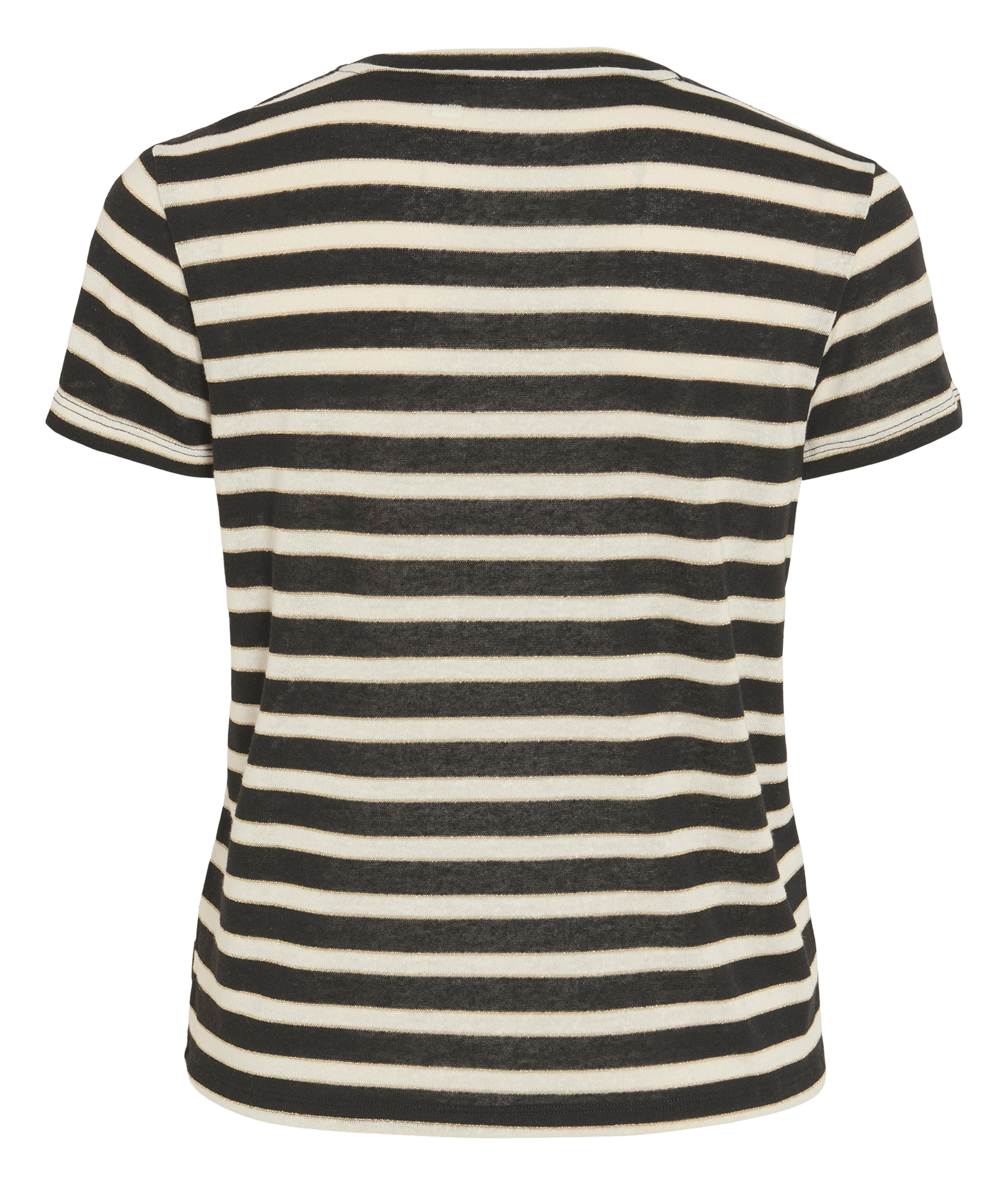 Straight round neck striped T-shirt VILA Grey