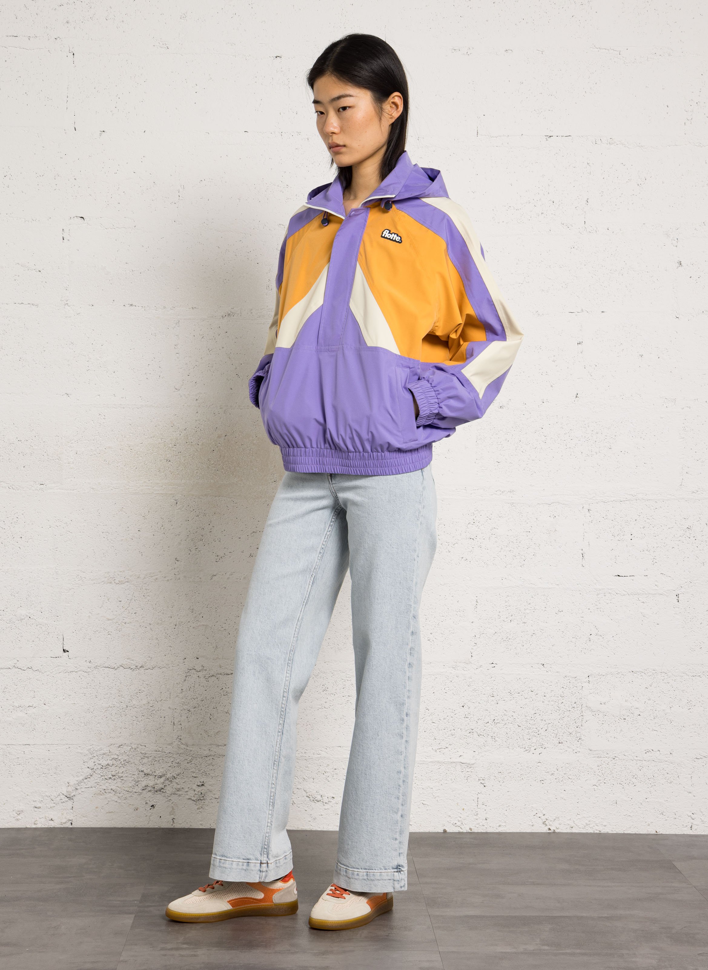 High-neck rainproof jacket FLOTTE Purple