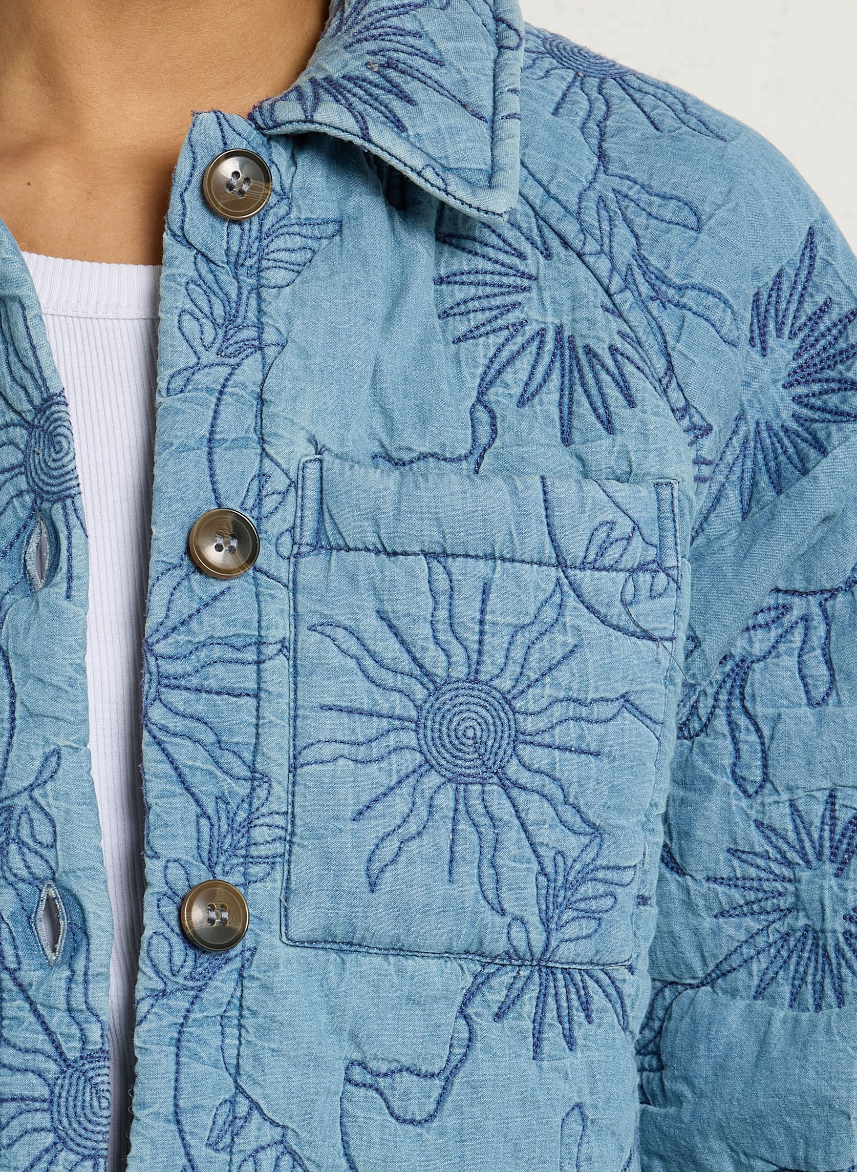 Oversized cotton jacket LA PETITE ETOILE Blue