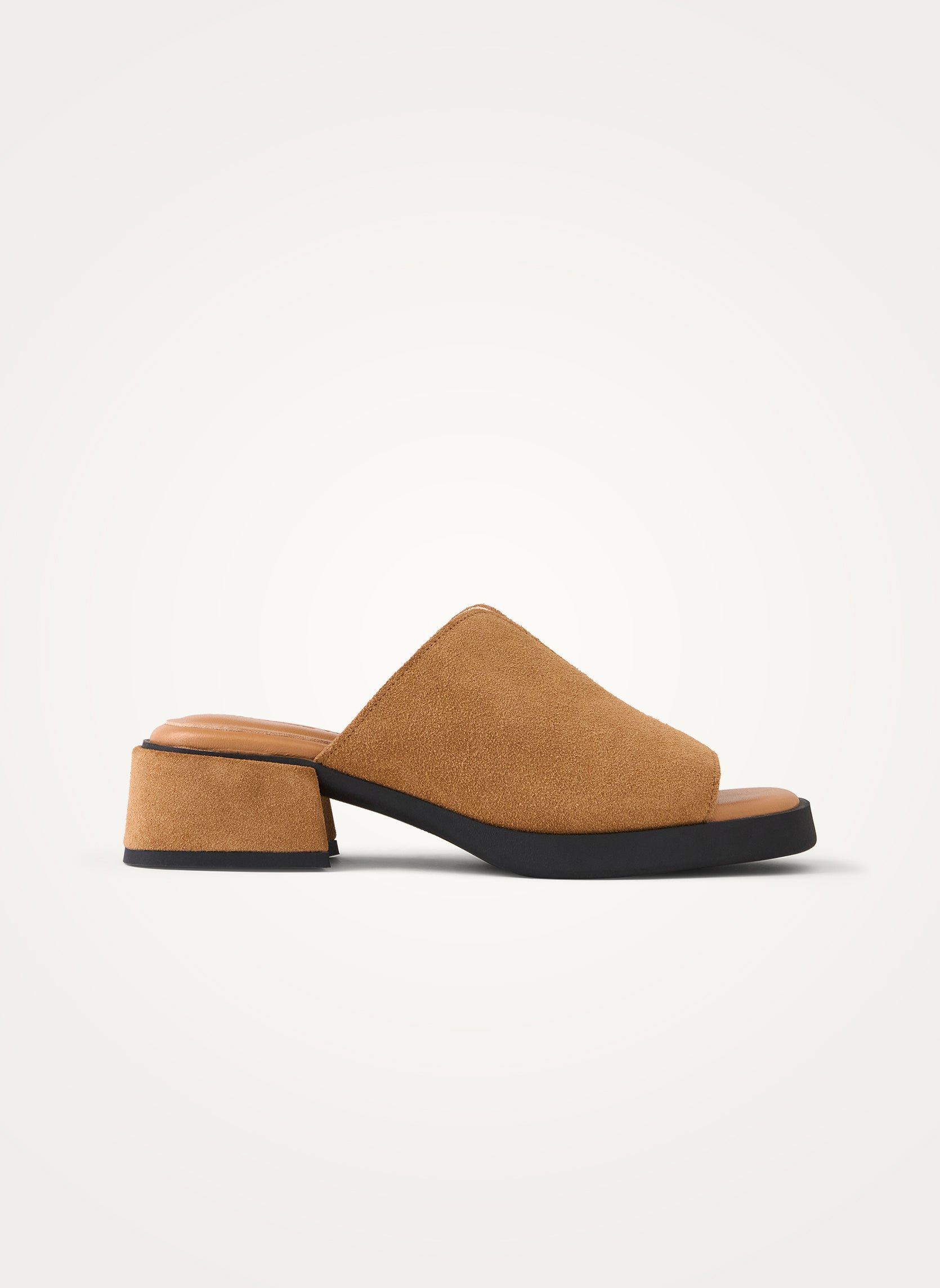 Cow print pony hair effect mules with heel VANESSA WU