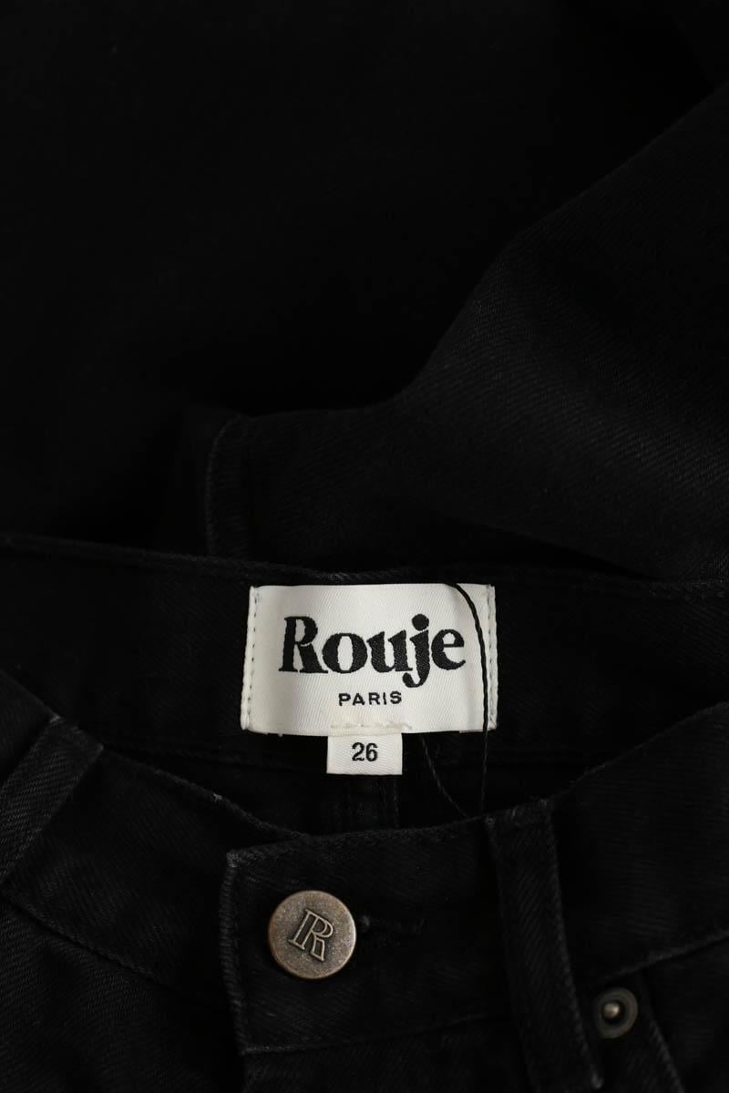 Straight cotton-blend pants ROUJE - Seconde Main Black