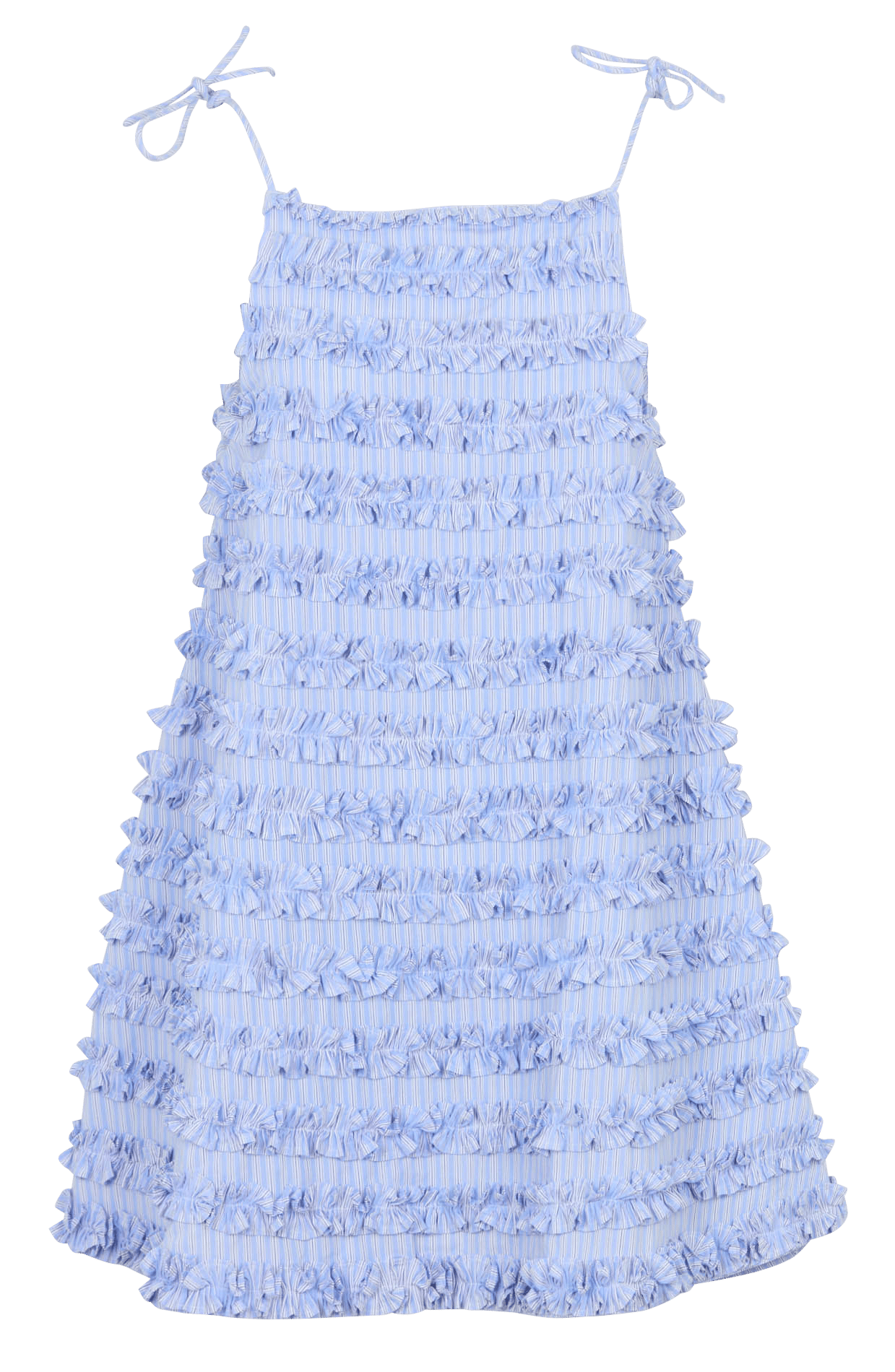 Robe courte ample en coton bio mélangé DAMSON MADDER Bleu