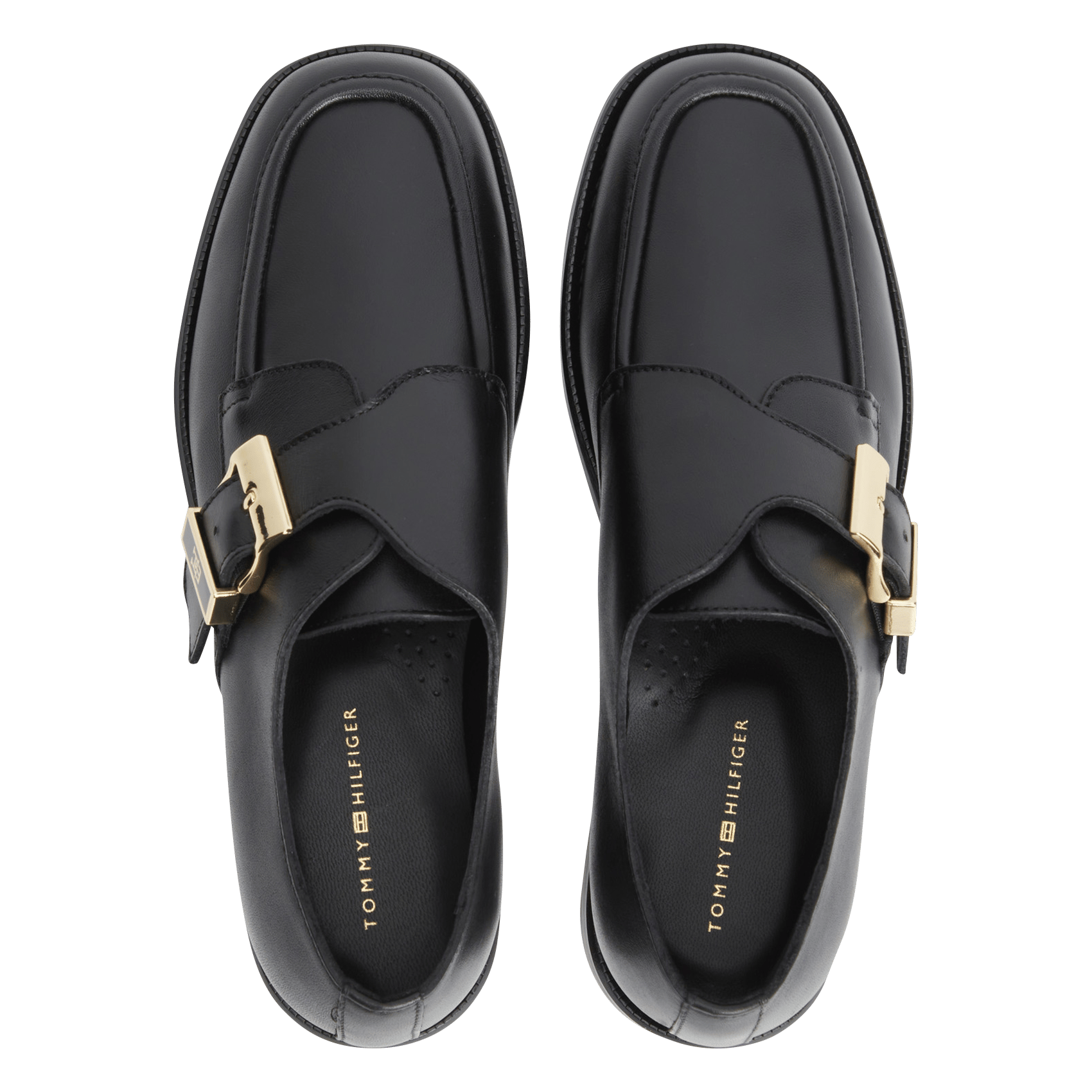 Plain leather loafers TOMMY HILFIGER Black