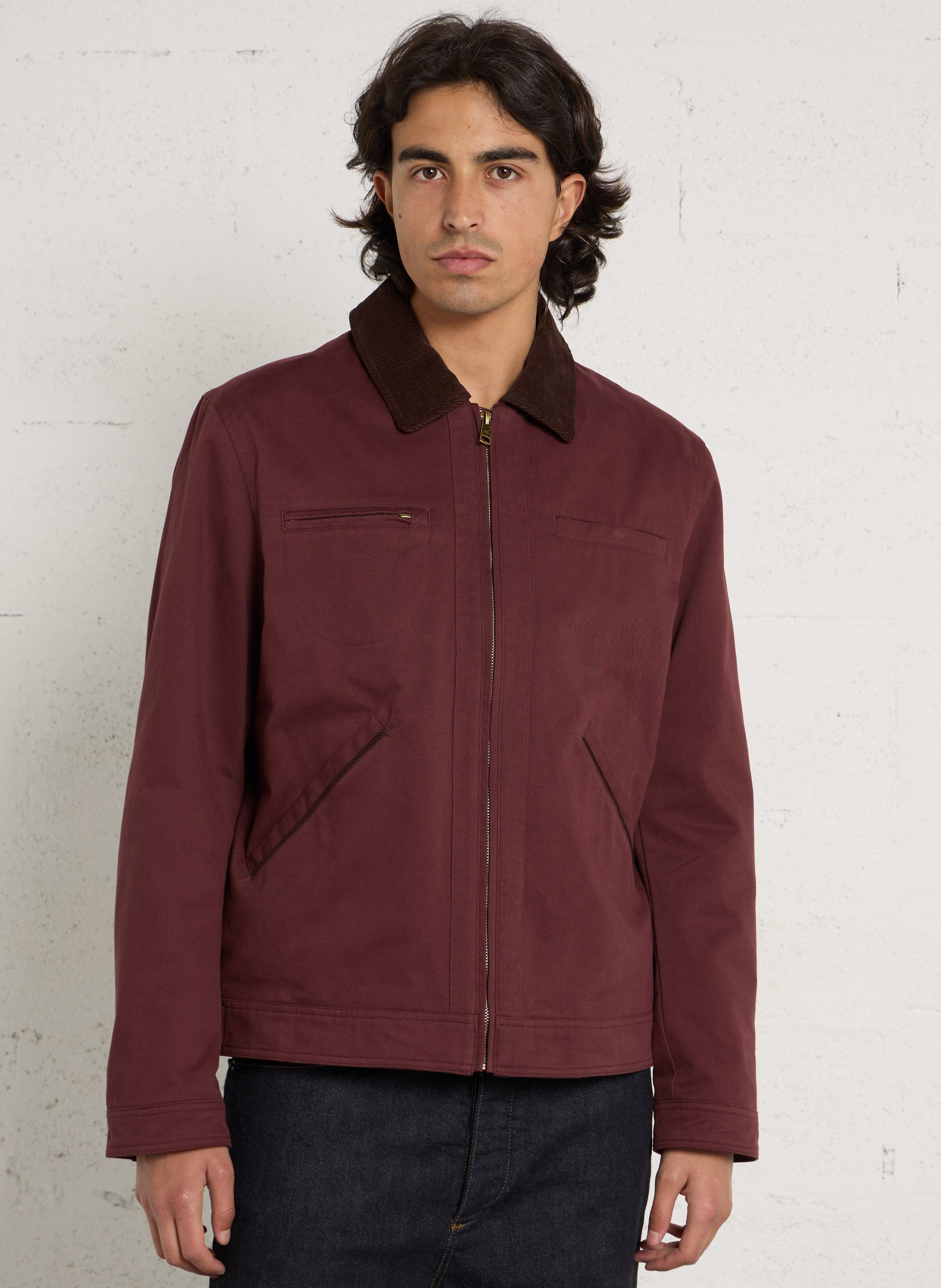 Katoenen jack met klassieke kraag CHEVIGNON Violet