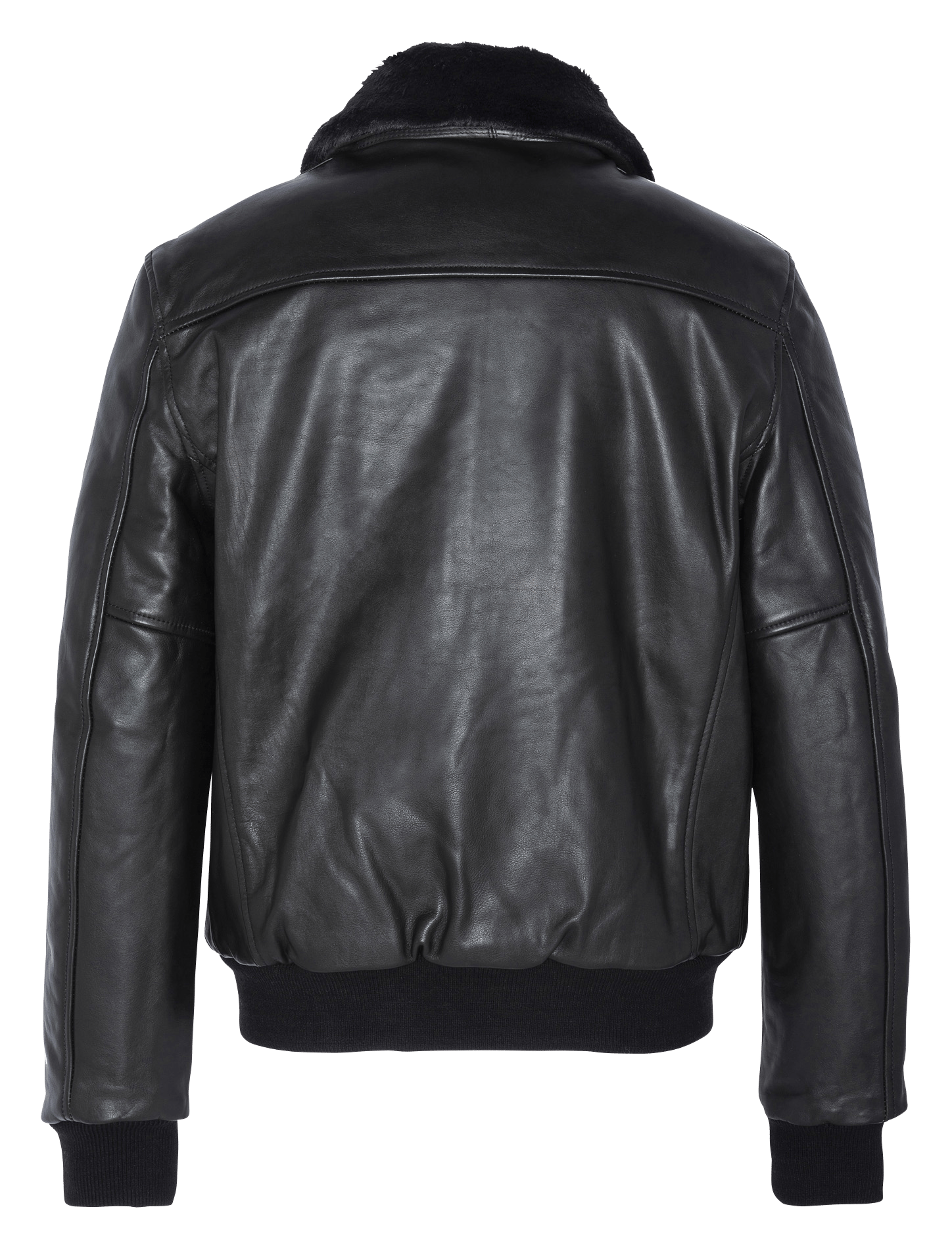 Fliegerjacke aus Vintage-Leder SCHOTT Schwarz