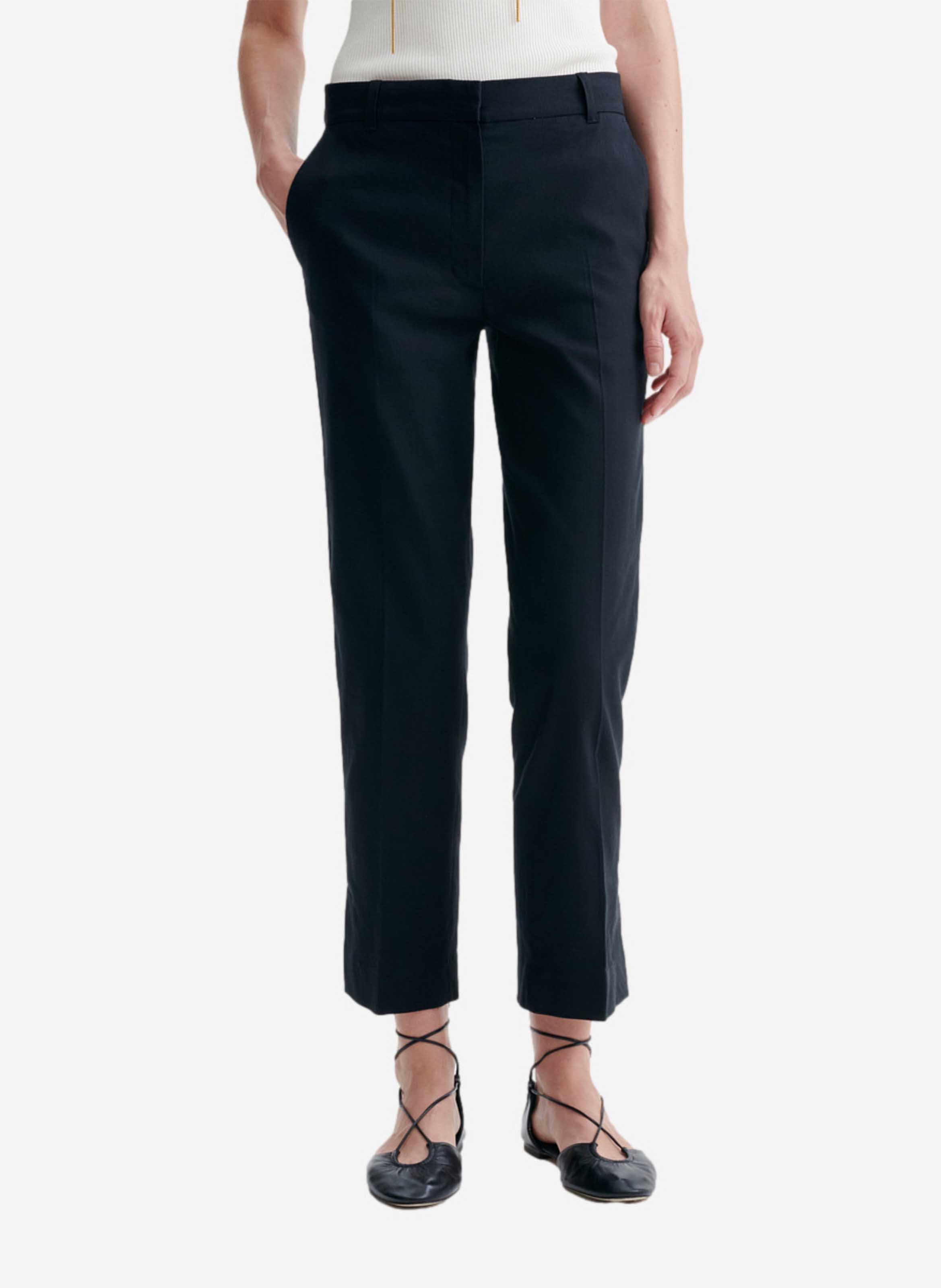 Straight tailored trousers in plain color VANESSA BRUNO