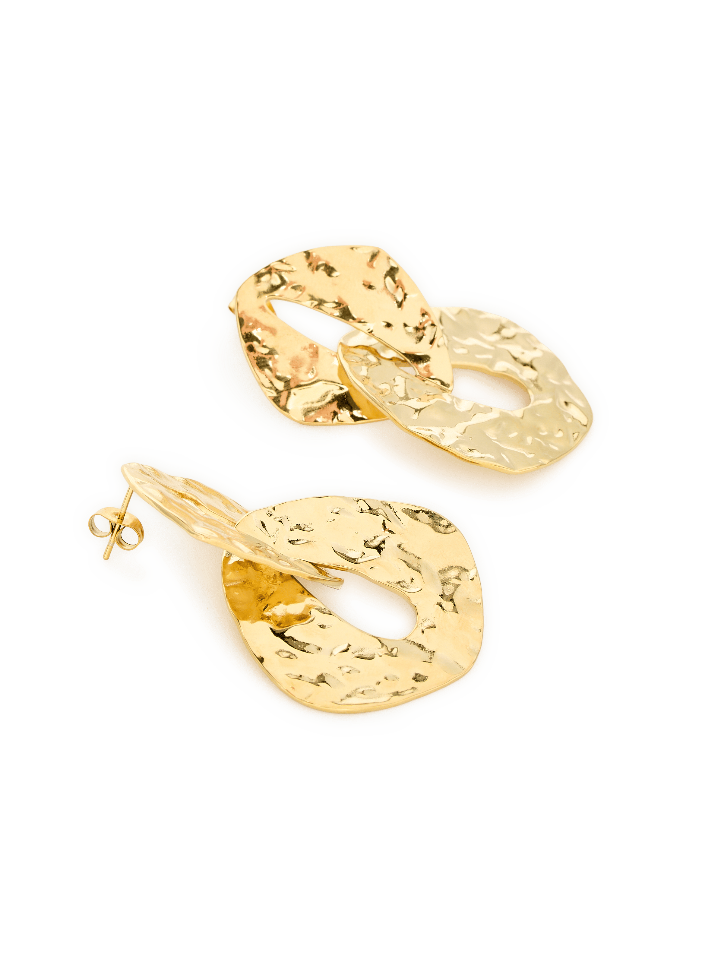Steel earrings AU PRINTEMPS PARIS Golden