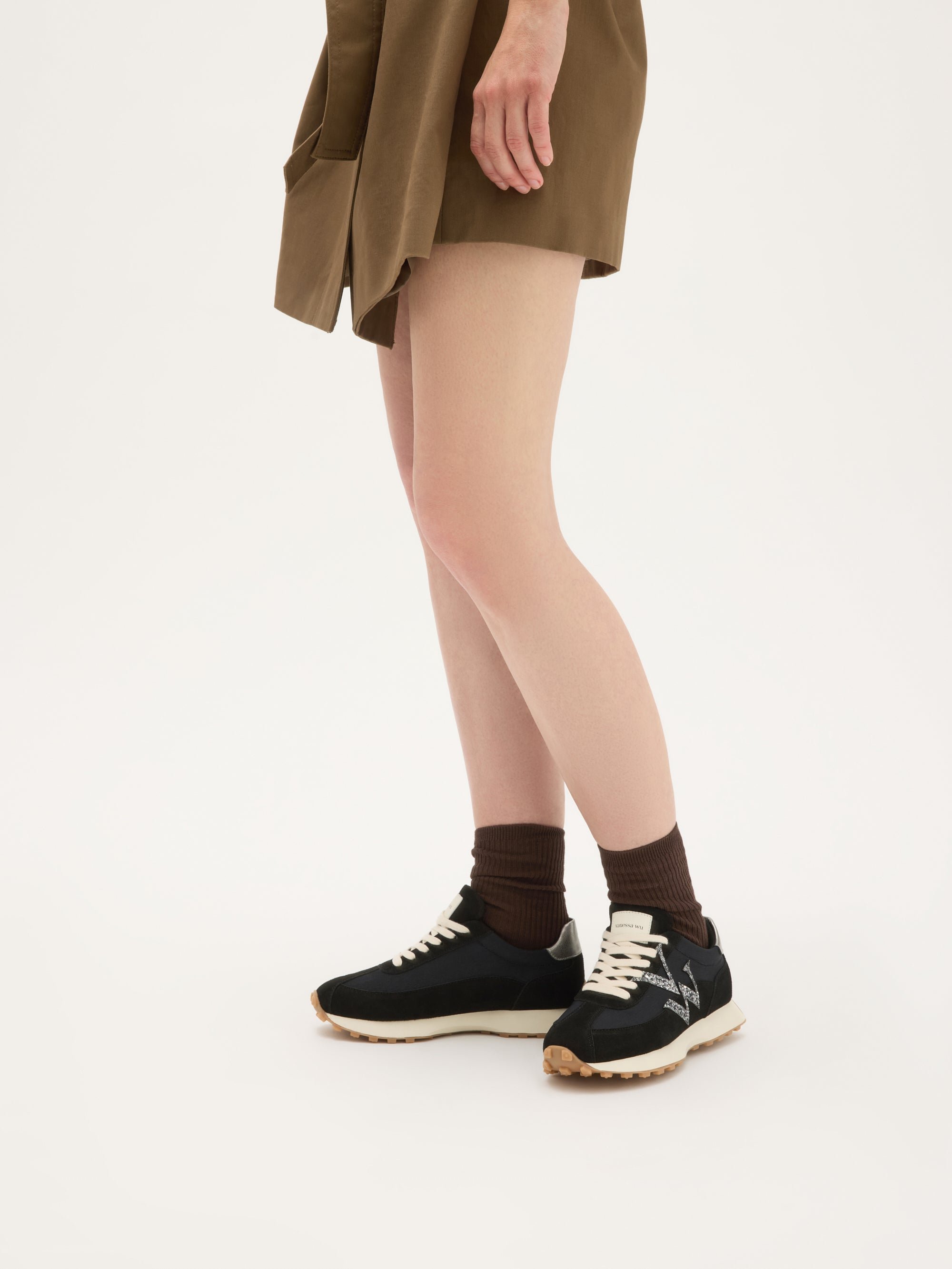 Sneakers with monogram on running sole VANESSA WU Black