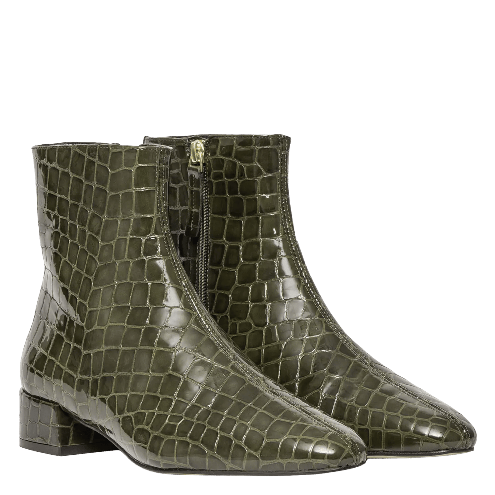 Bottines en cuir vernis BOCAGE Vert