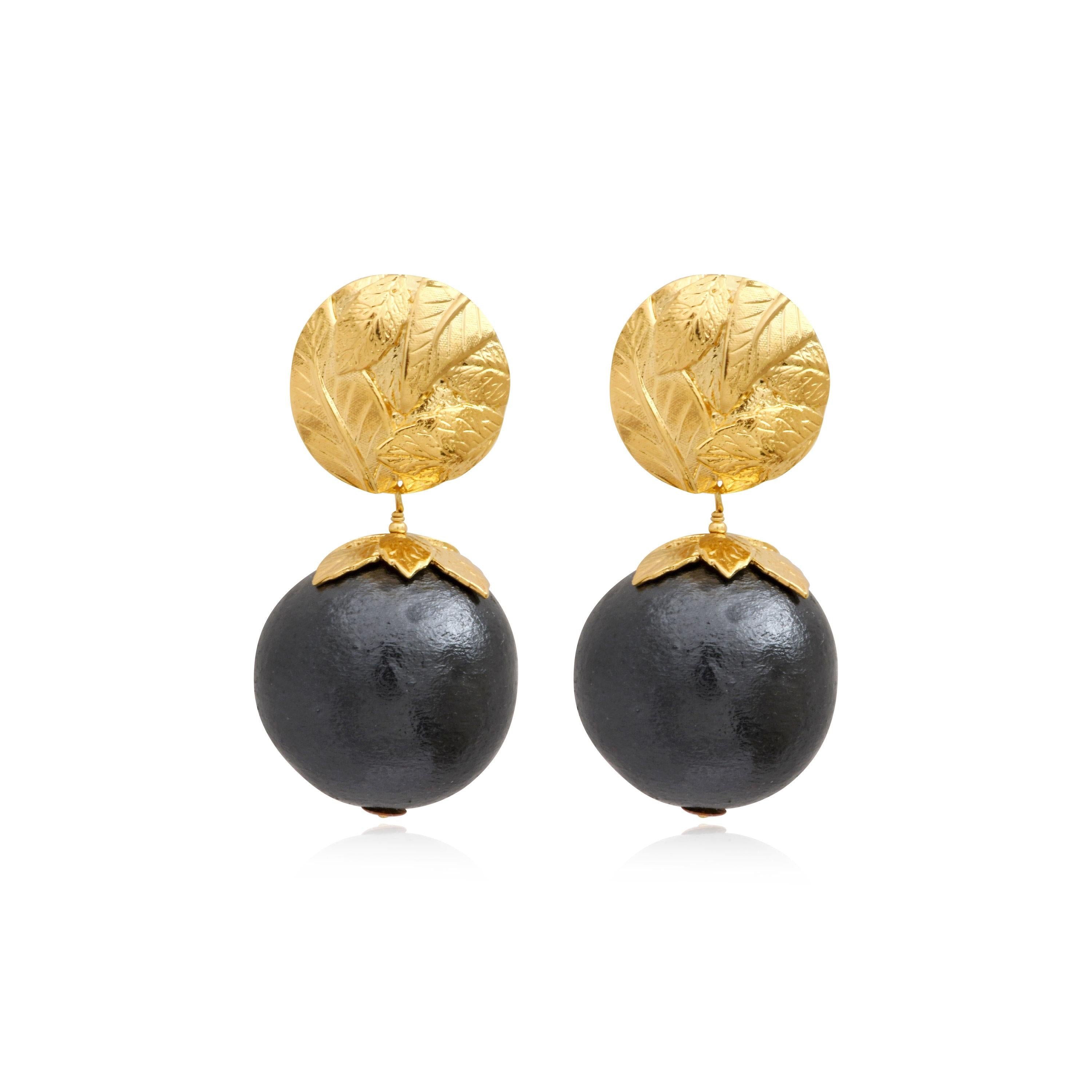 Clips pendants gold plated SATELLITE PARIS Black