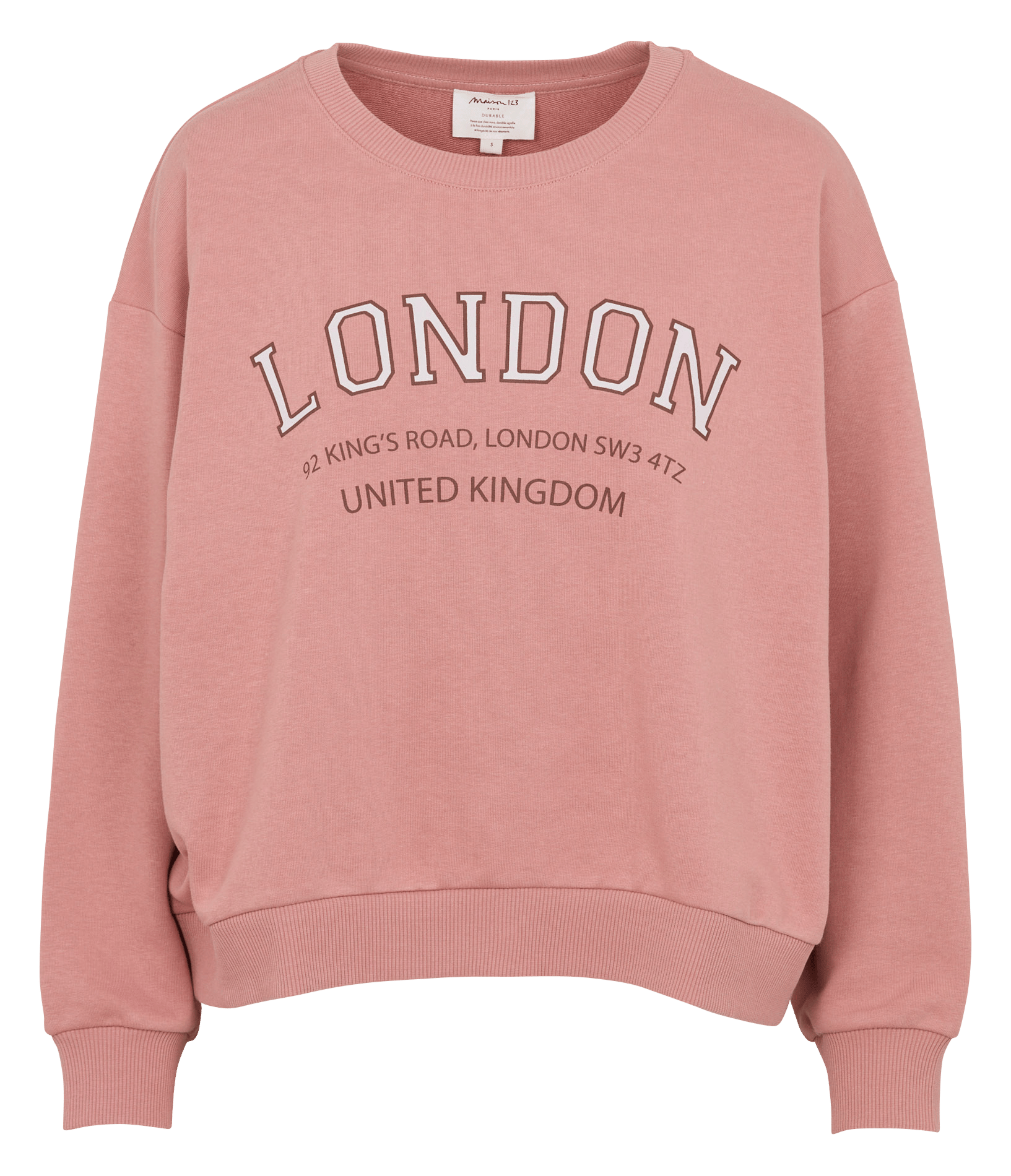 Sweat ample en coton mélangé MAISON 123 Rose