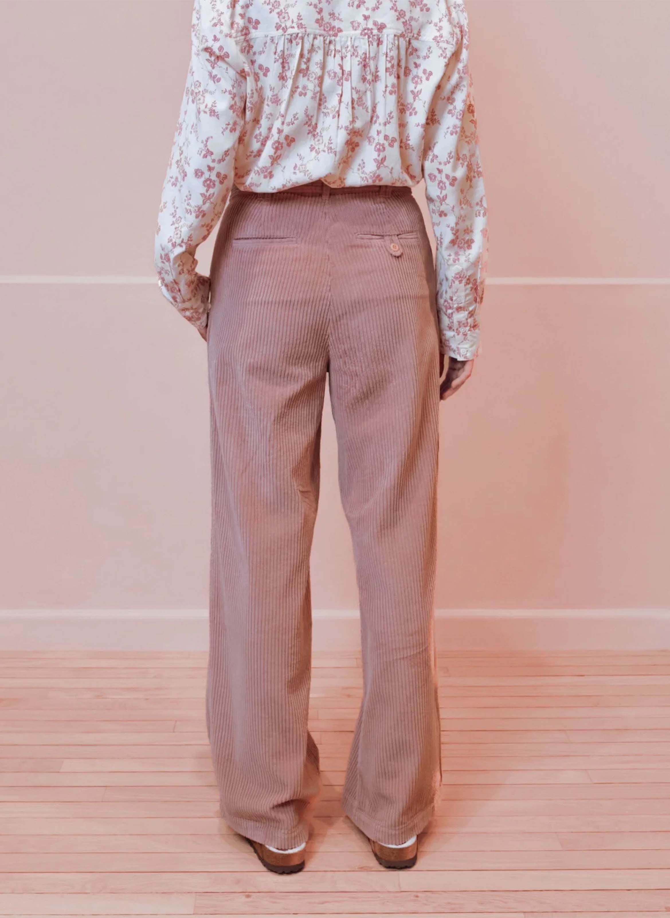Pantalon large en coton EMILE ET IDA Rose