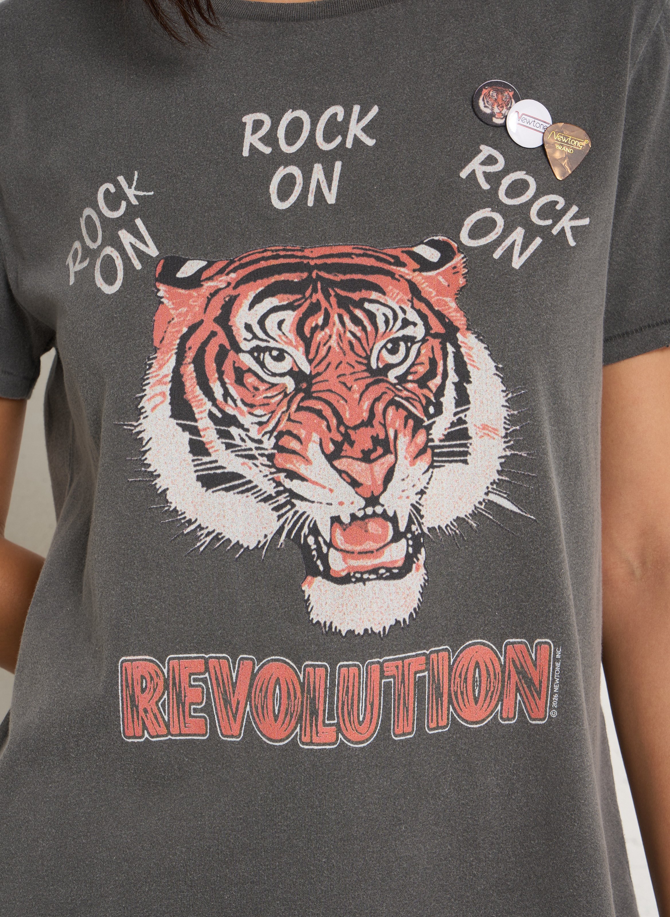 Katoenen T-shirt met print  NEWTONE Grijs