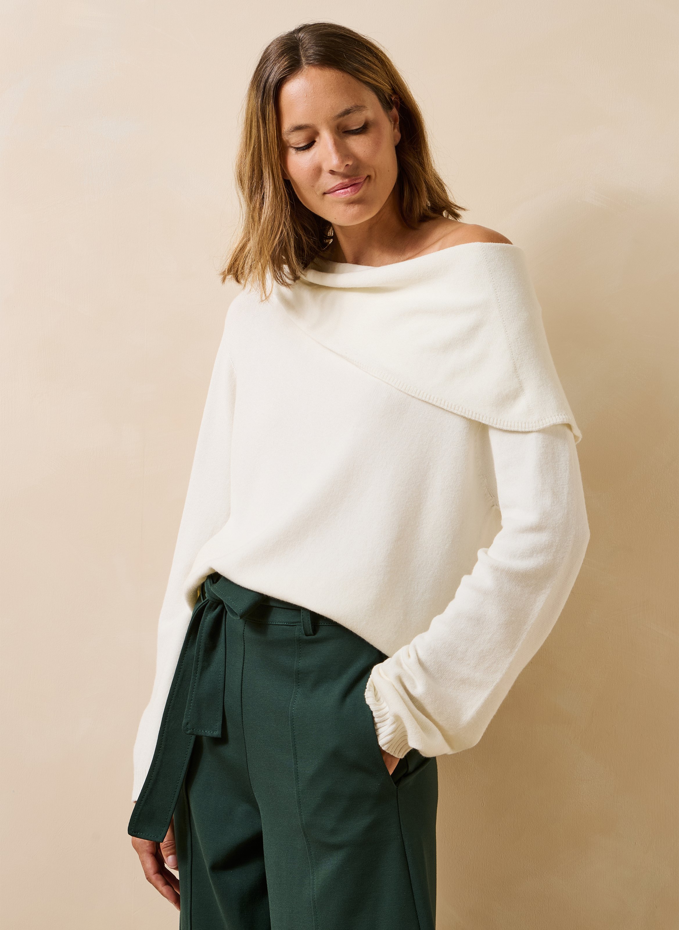 Oversized draped neck pullover LA FEE MARABOUTEE