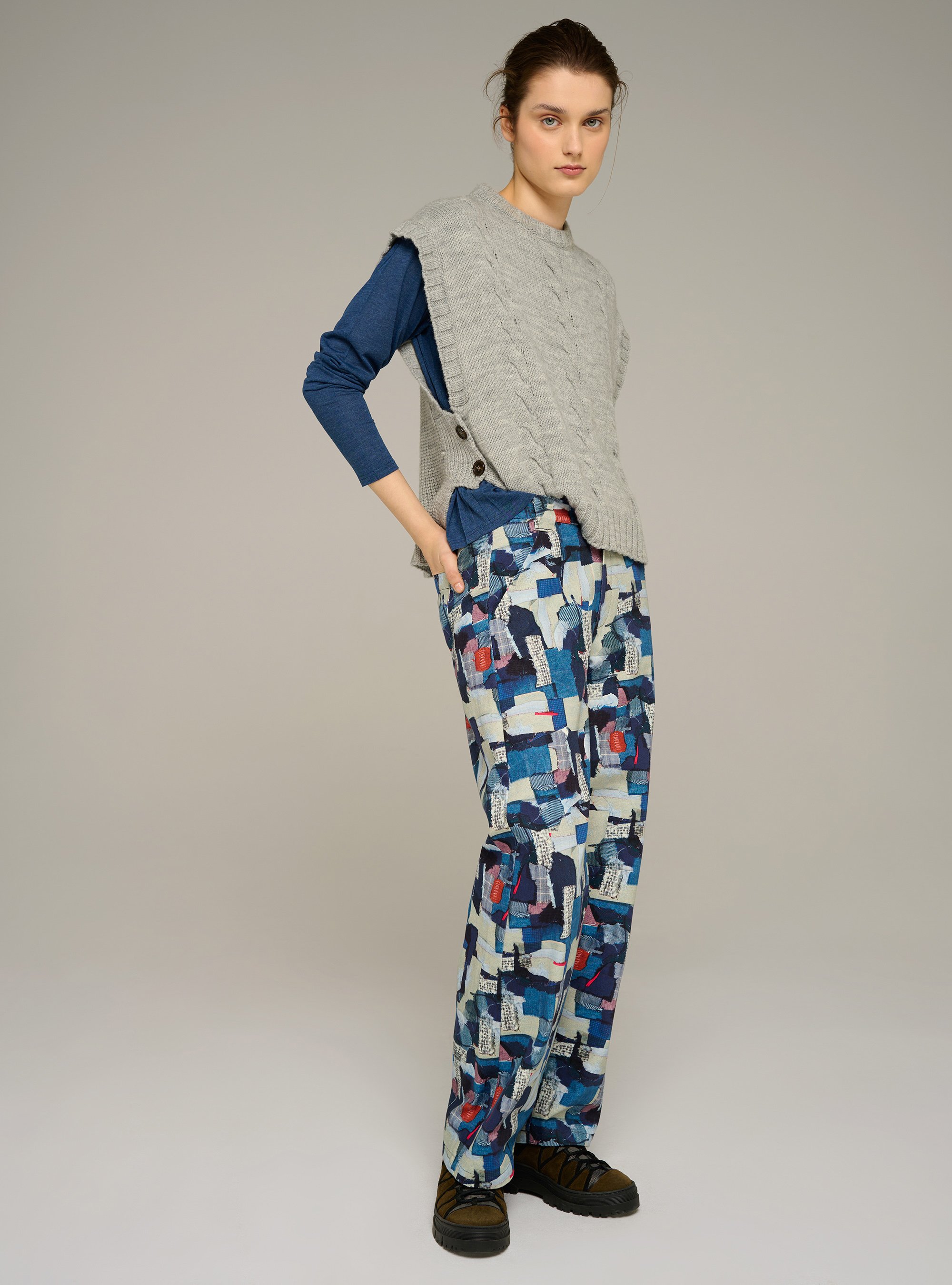 Dikke katoenen jeans | Blauw COTELAC ACOTE Dames