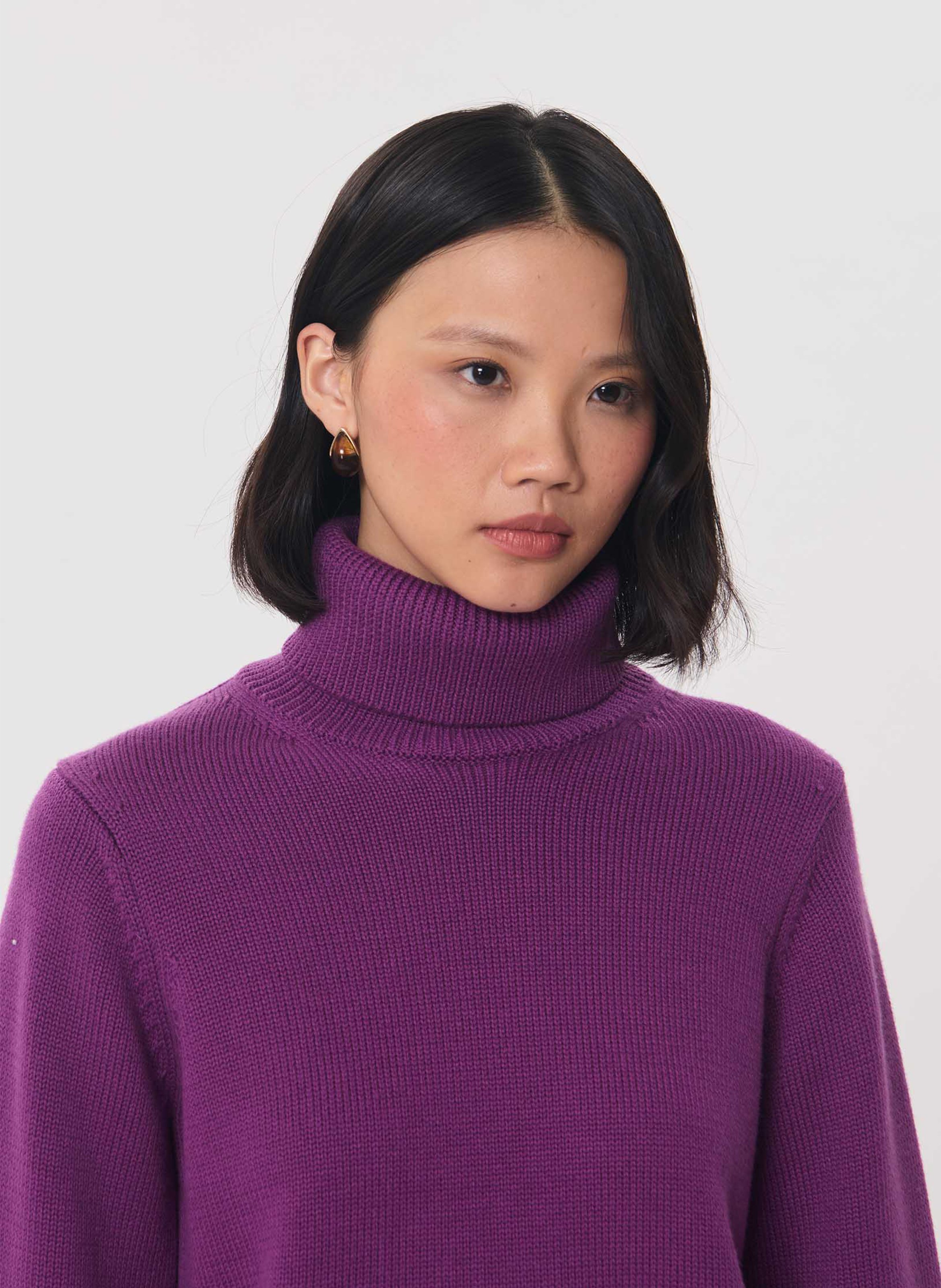 Pull oversize col roulé | Violet TARA JARMON Femme