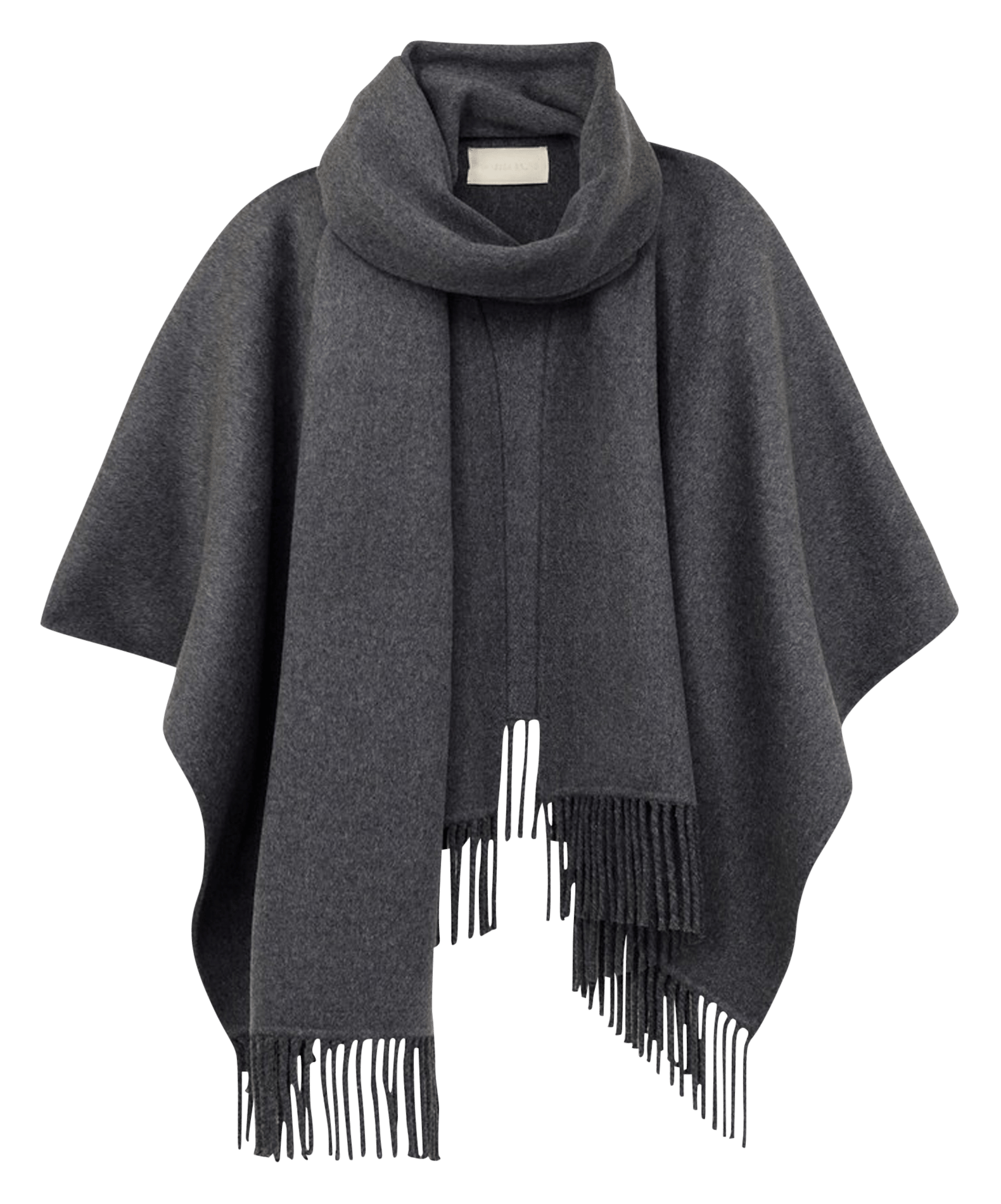 Poncho en laine mélangée VANESSA BRUNO Gris