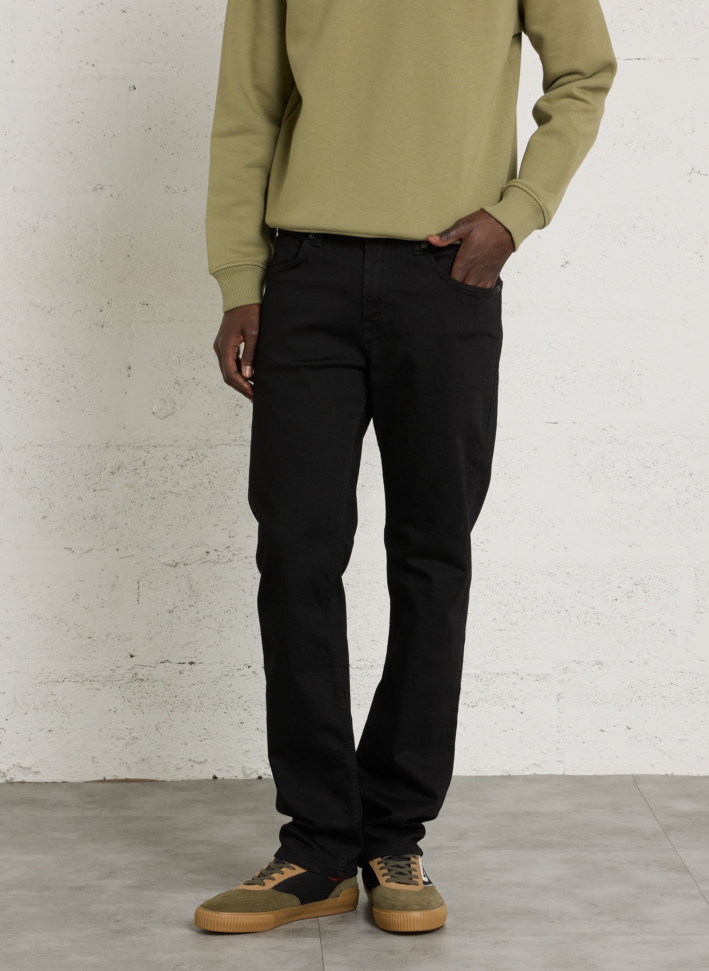 Cotton-blend straight-leg jeans PEPE JEANS Blue