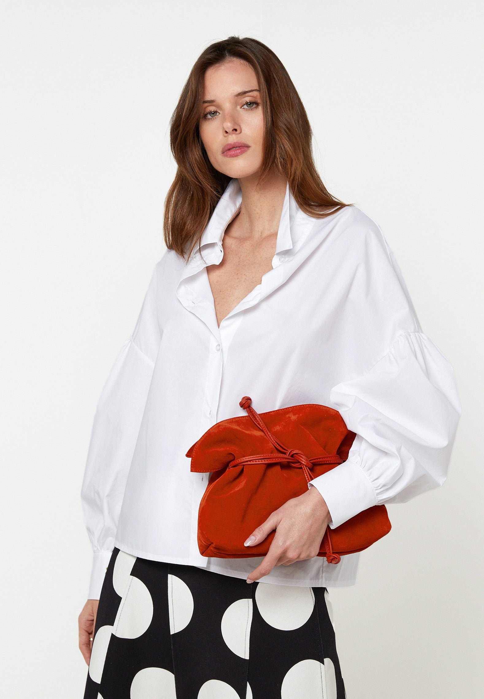 White cotton shirt embroidered with a clover motif RODIER White