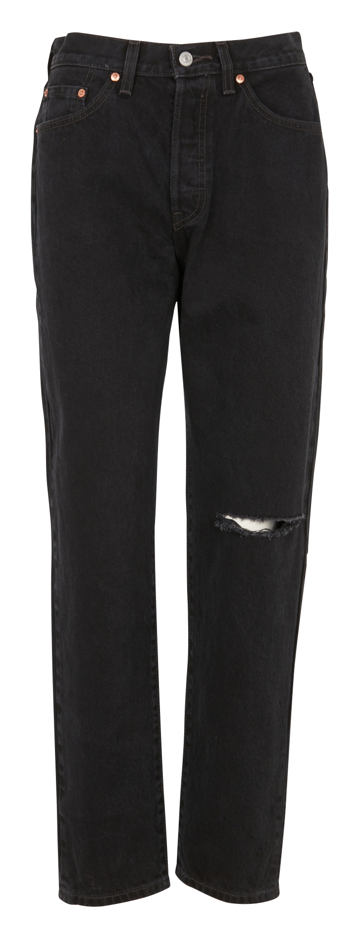 Jean droit en coton LEVI'S Noir