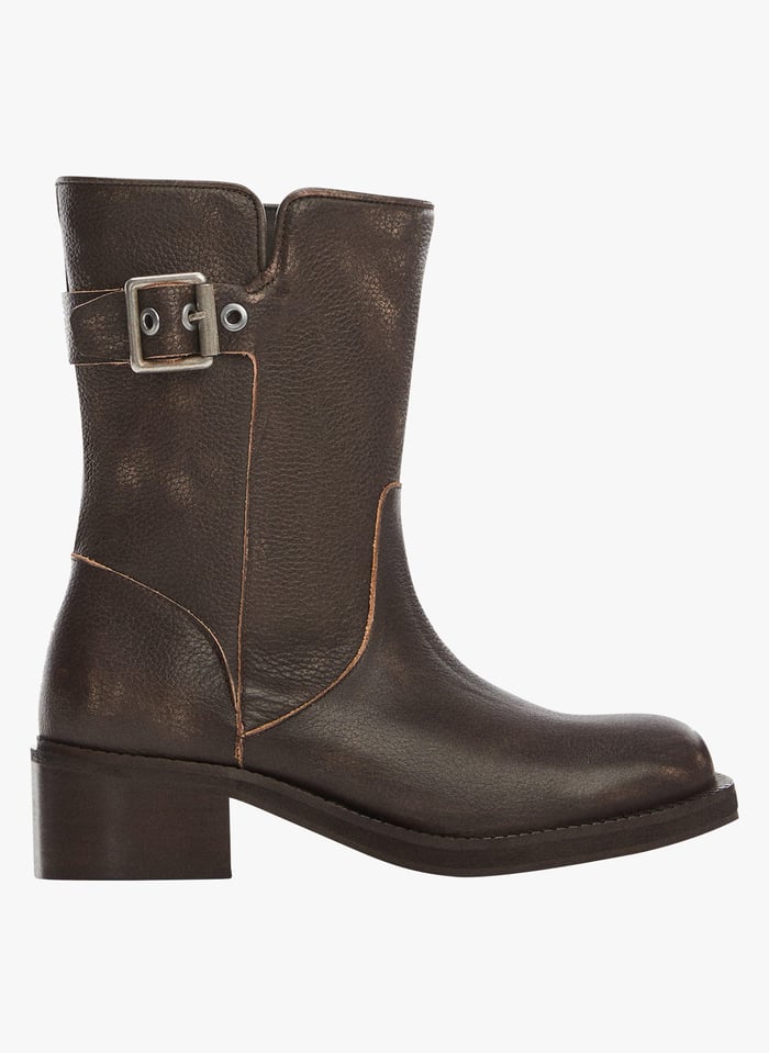 Mango botines marrones hot sale