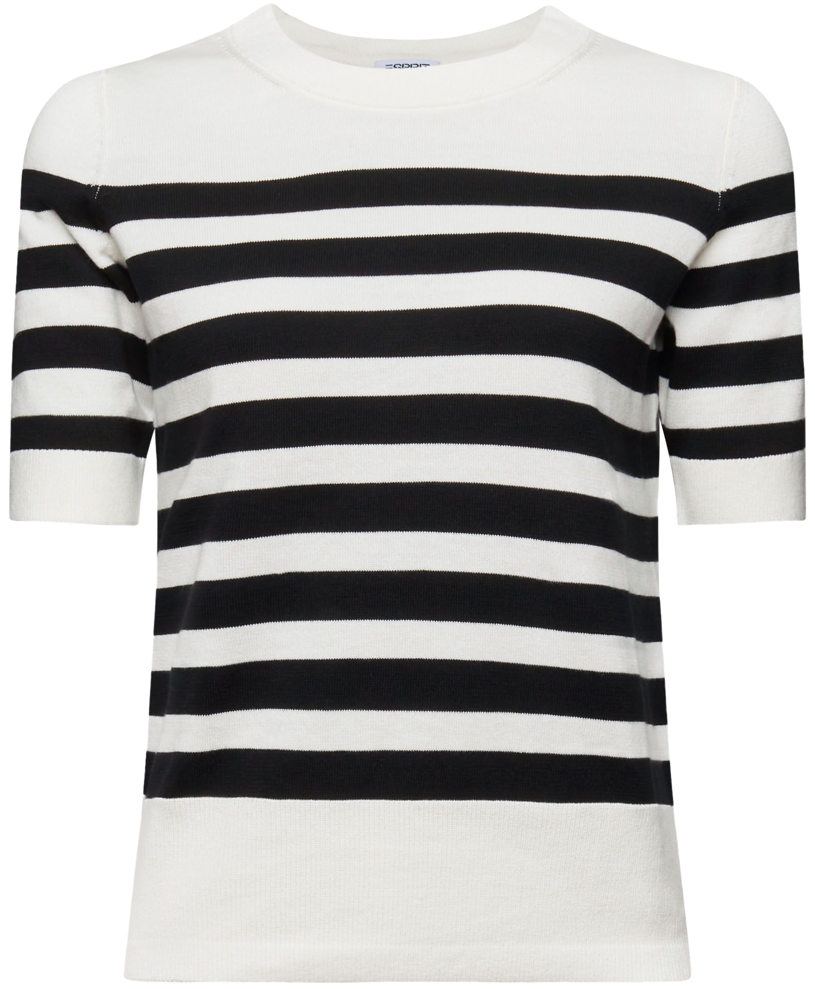 Round-neck cotton sweater White