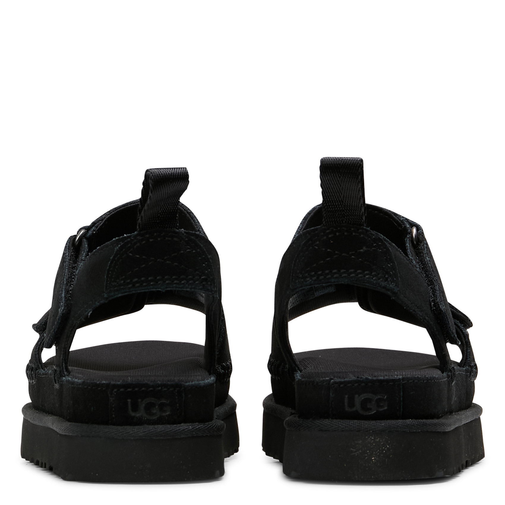 Leather wedge sandals UGG Black