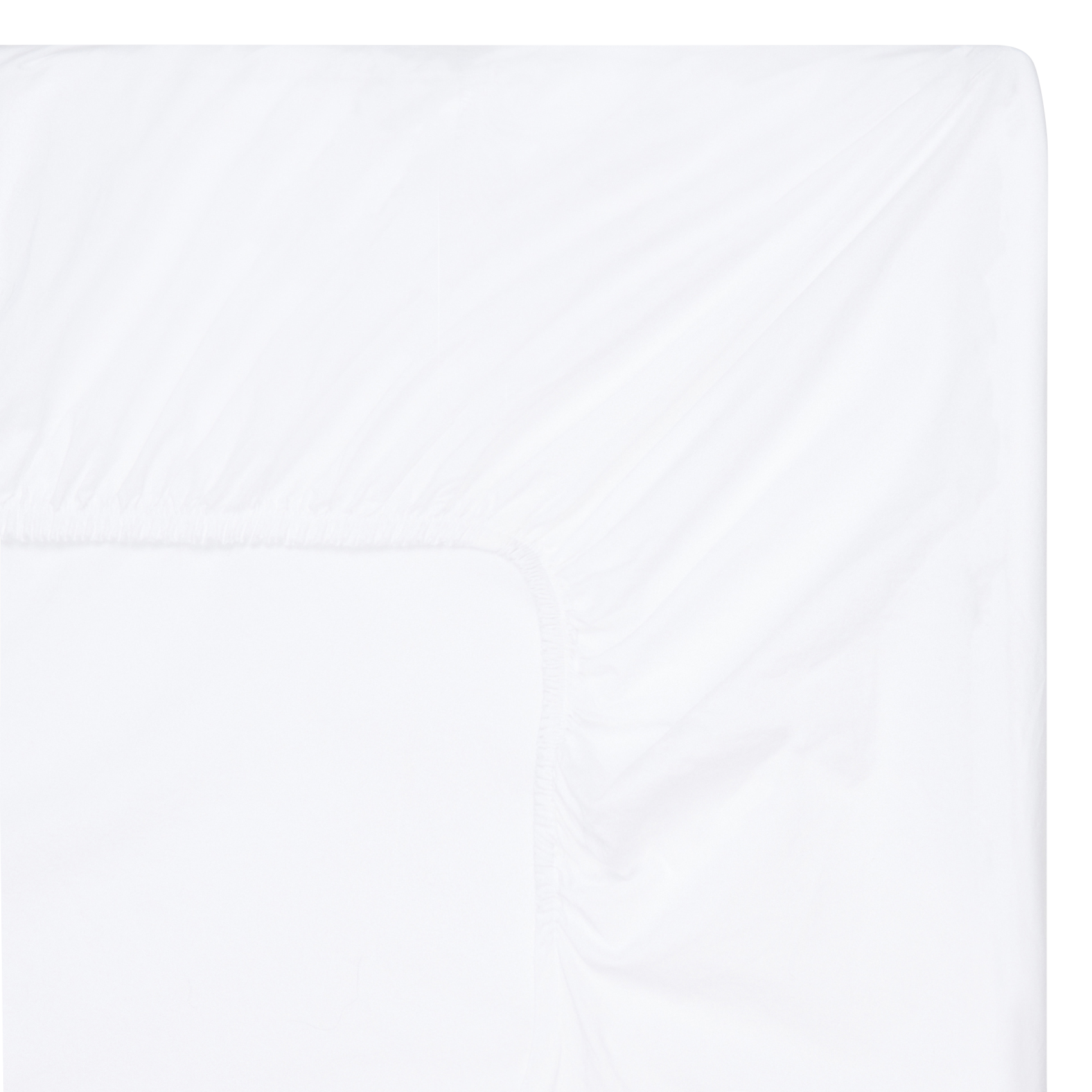 Cotton fitted sheet AU PRINTEMPS PARIS MAISON White