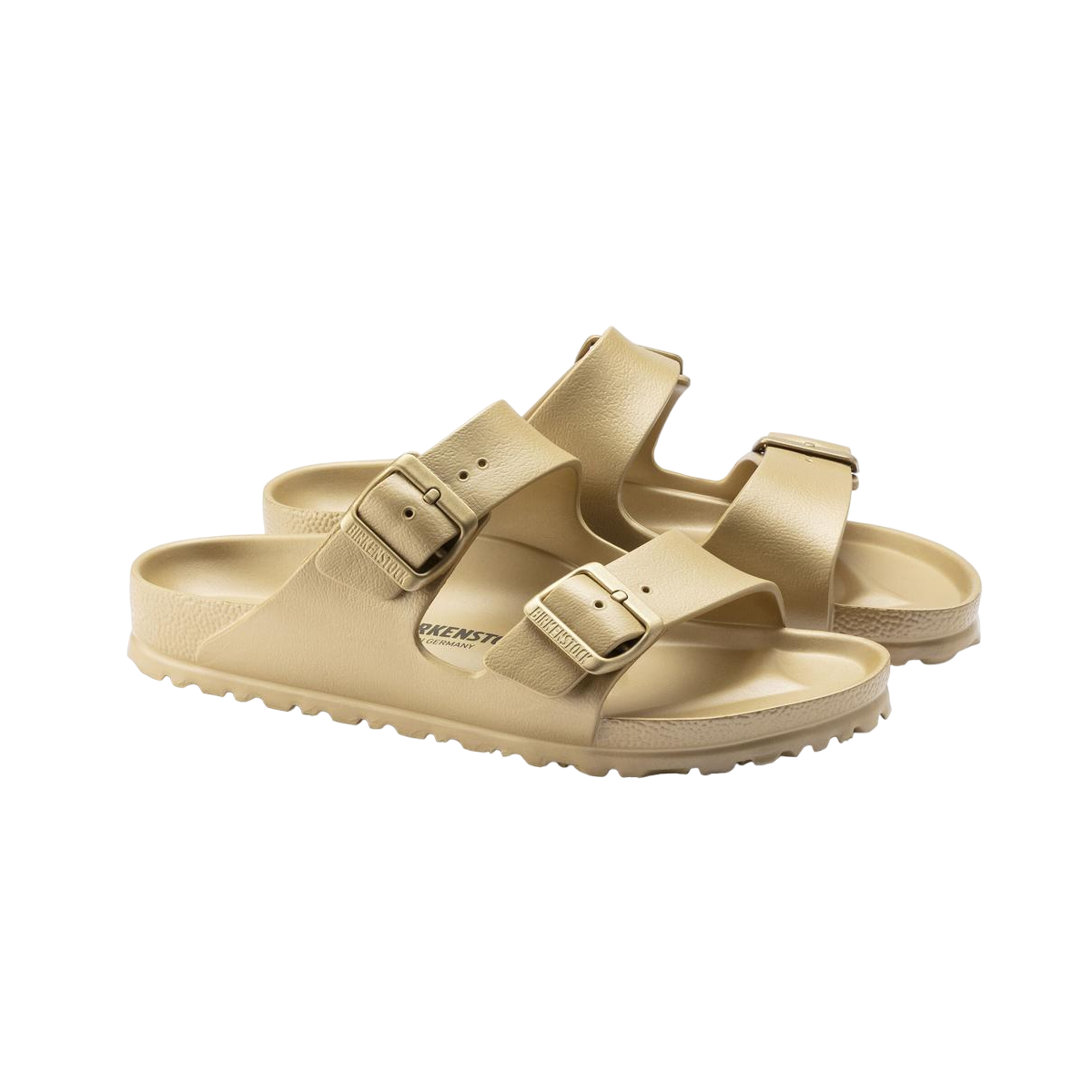 Faux leather sandals BIRKENSTOCK Golden