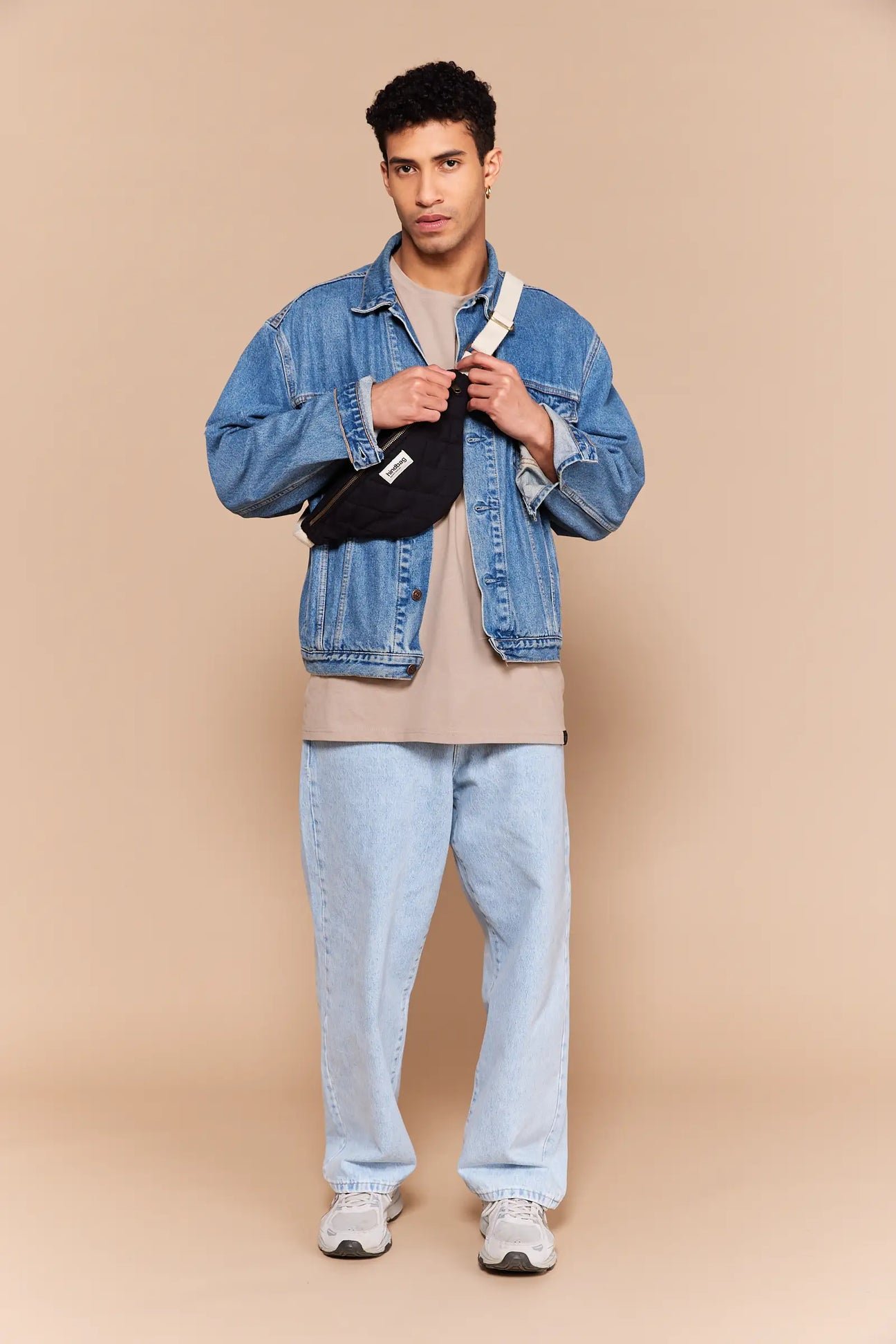 Cotton waist bag Black